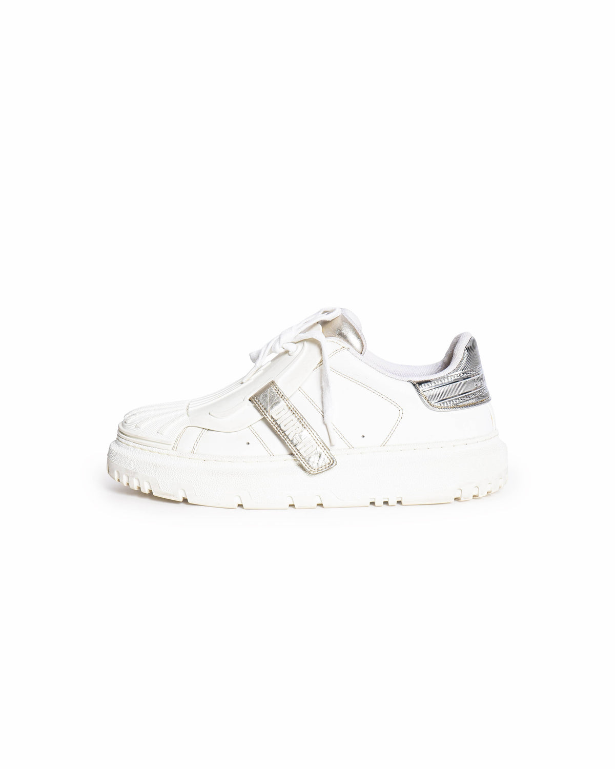Christian Dior White Leather Dior ID Low Top Sneakers