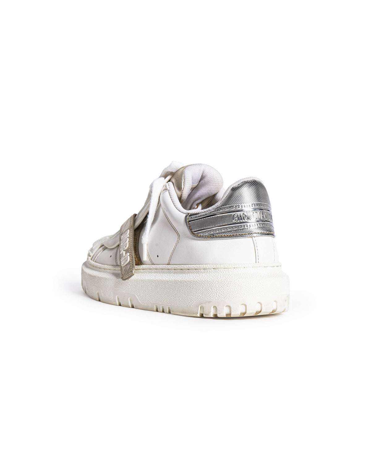 Christian Dior White Leather Dior ID Low Top Sneakers