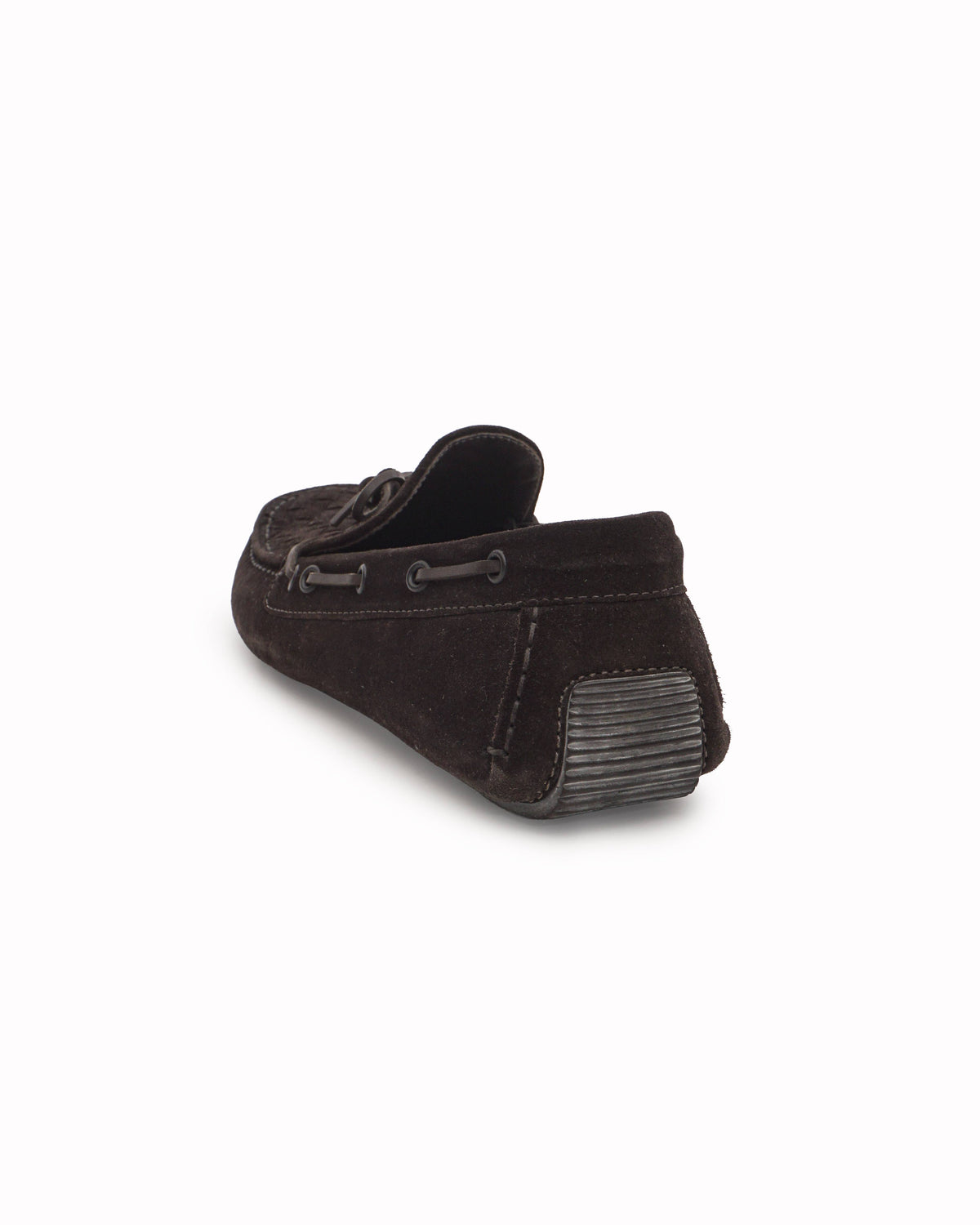 Bottega Veneta Dark Brown Intrecciato Suede Loafers