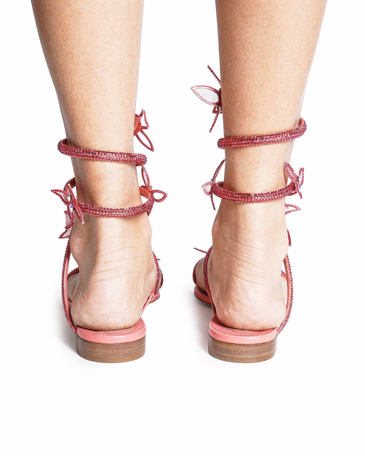 Rene Caovilla Cleo Butterfly Crystal Flat Sandals