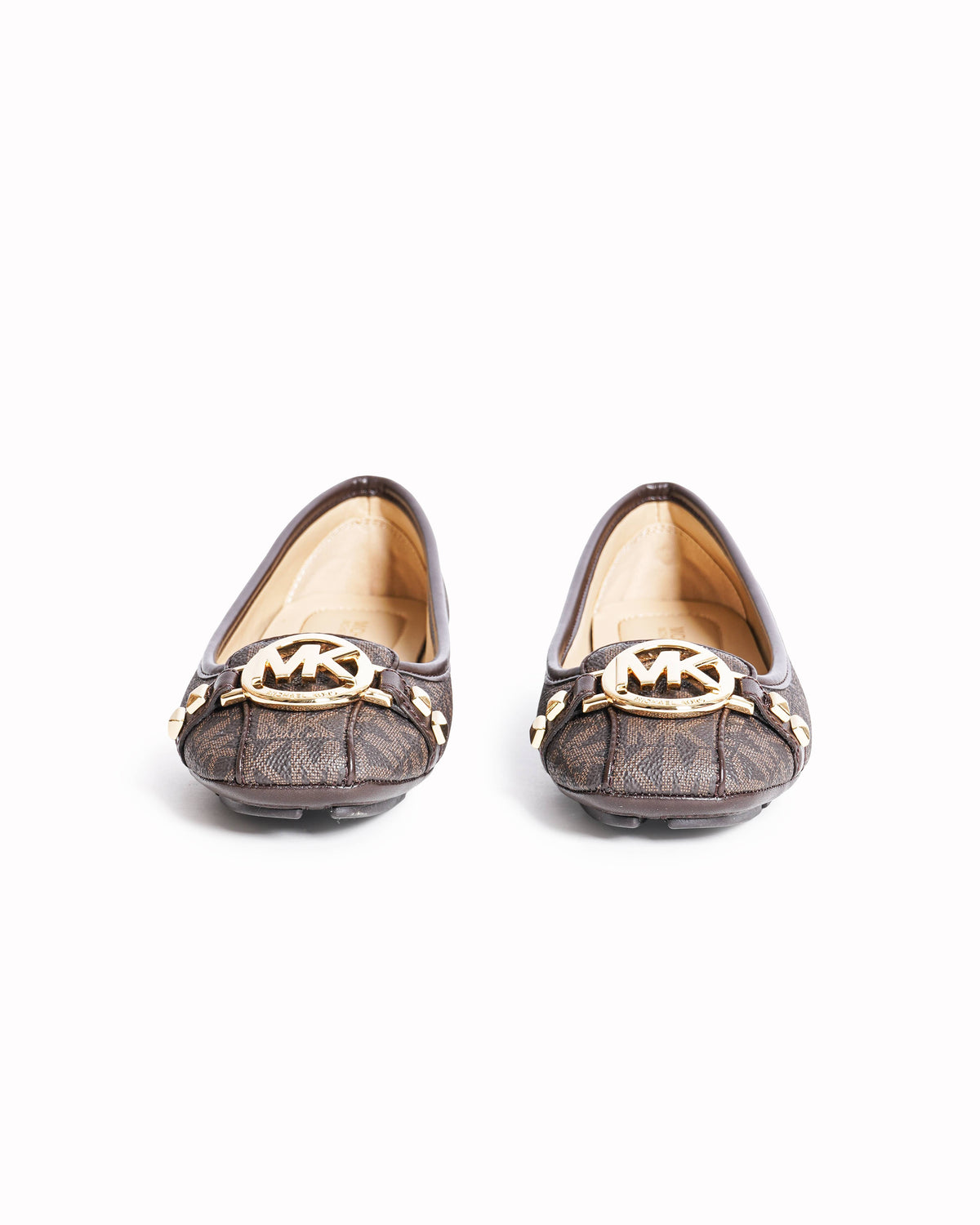 Michael Kors Fulton Studded Logo Moccasins in brown