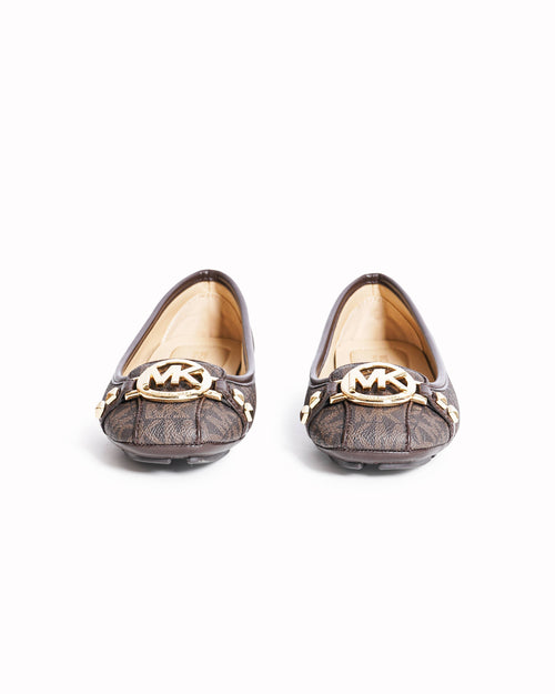 Michael Kors Fulton Studded Logo Moccasins in brown