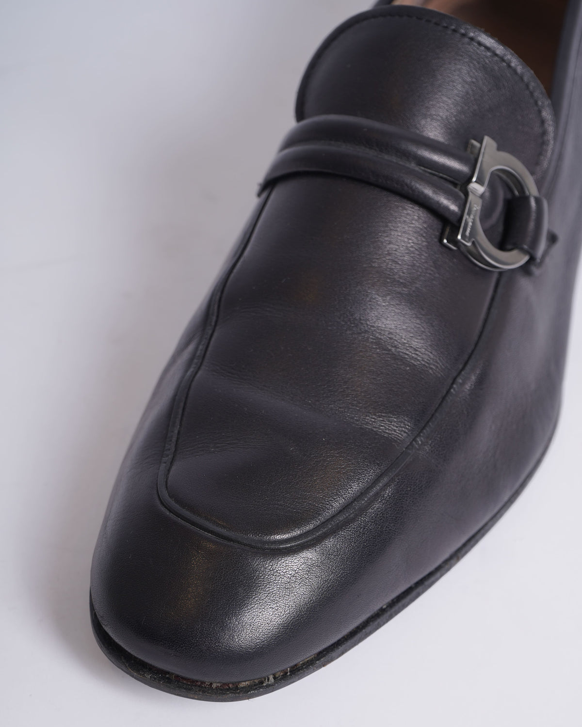 Salvatore Ferragamo Men’s Gancini Loafers in Black