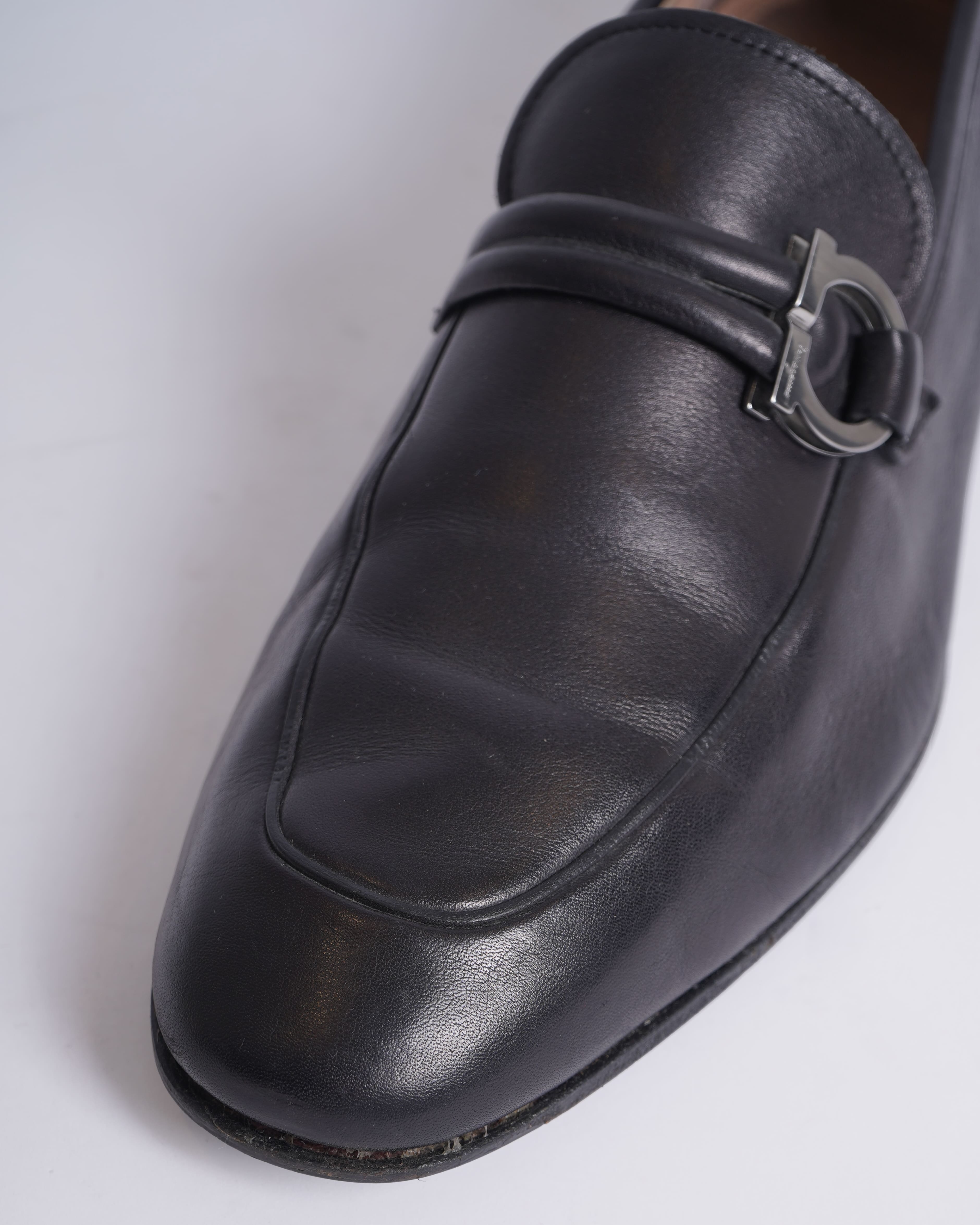 Salvatore Ferragamo Men’s Gancini Loafers in Black