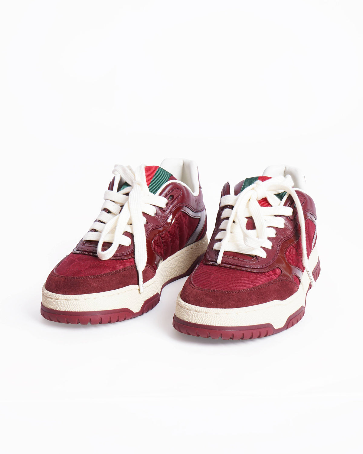 New Gucci GG Re-Web Sneakers in rosso ancora red