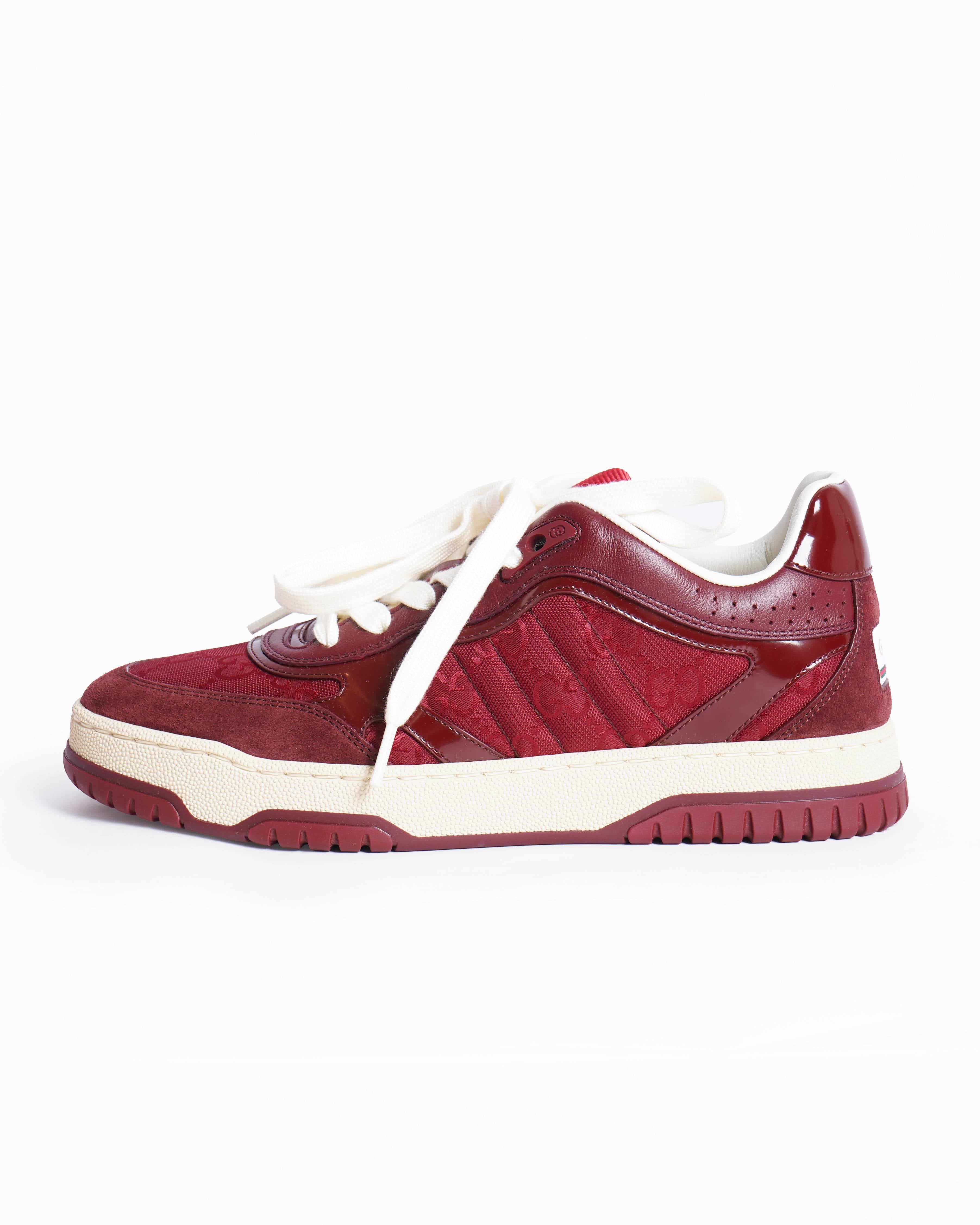 New Gucci gg re web sneaker in rosso ancora red