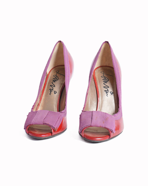 Lanvin Vara Bow Pumps In Red