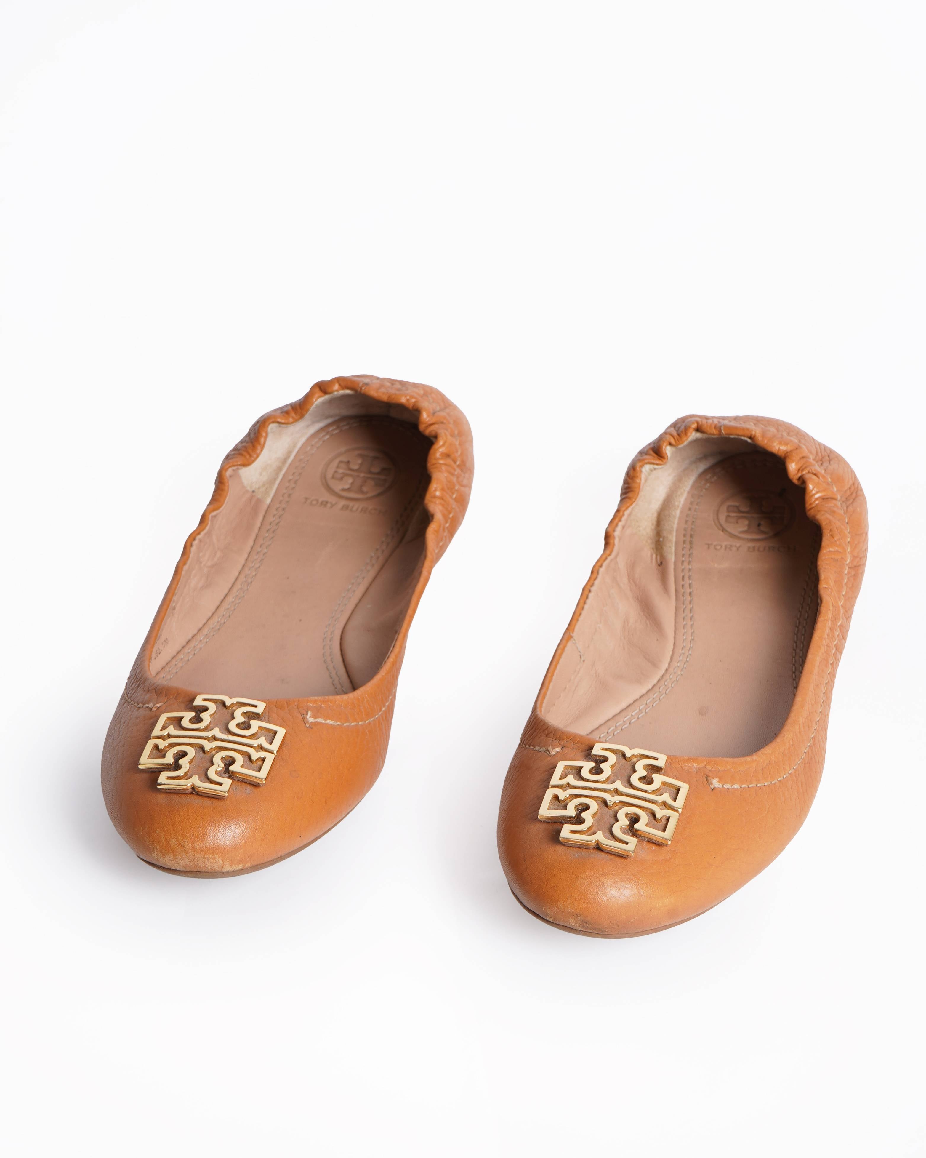 Tory Burch 
pebbled leather melinda ballet flats