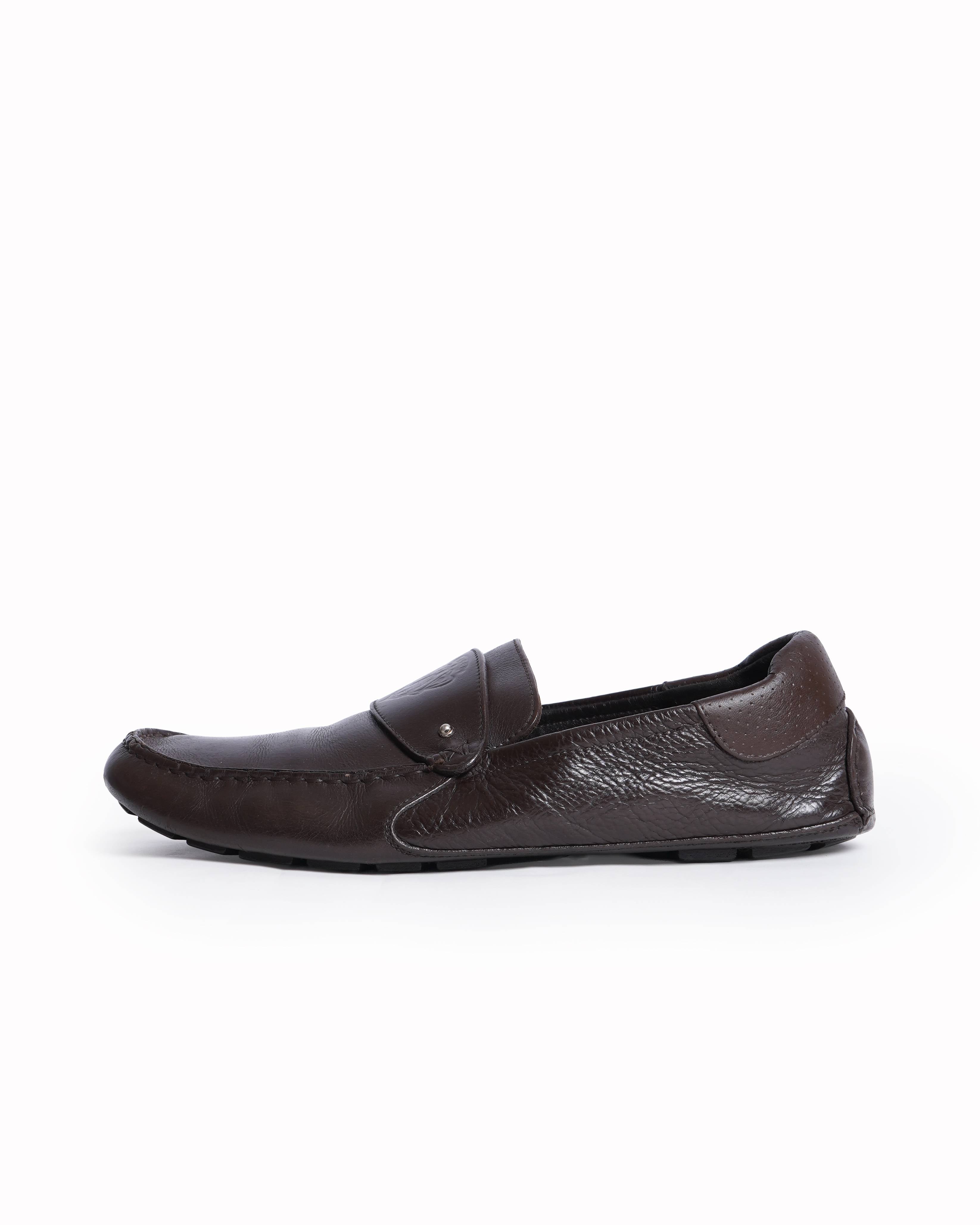 Gucci leather brown loafers