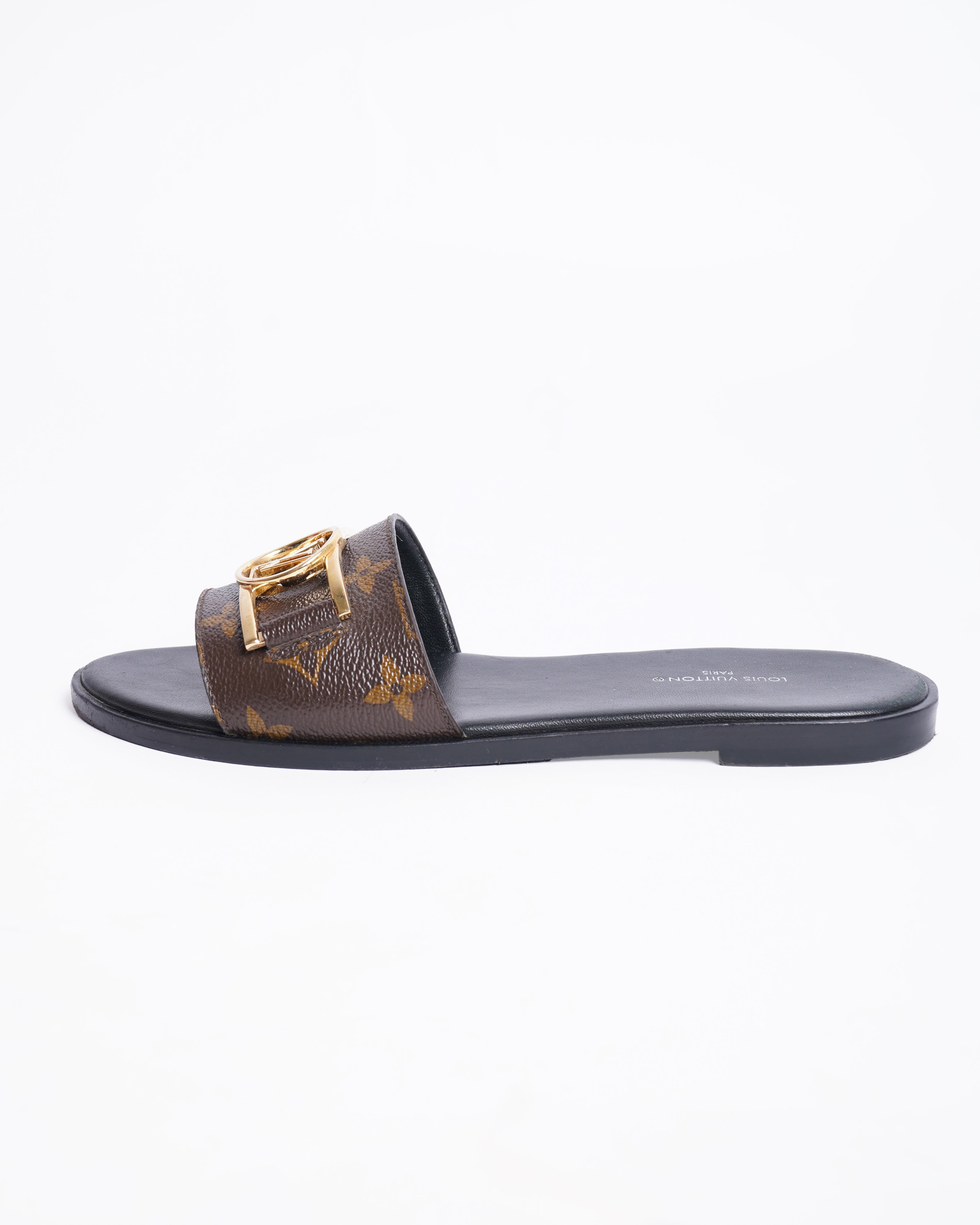 Louis Vuitton Flat in Black & Dark Brown