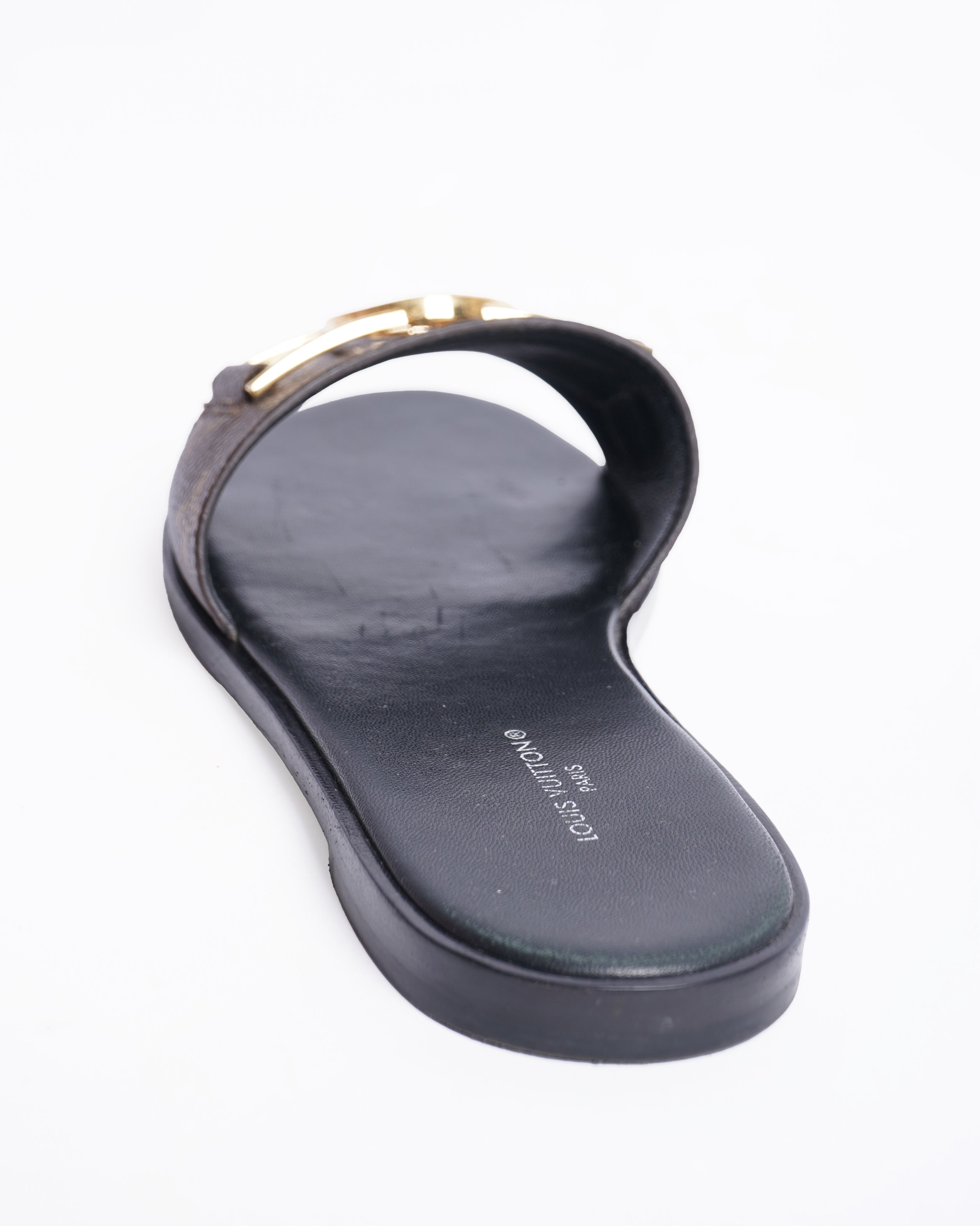 Louis Vuitton Flat in Black & Dark Brown