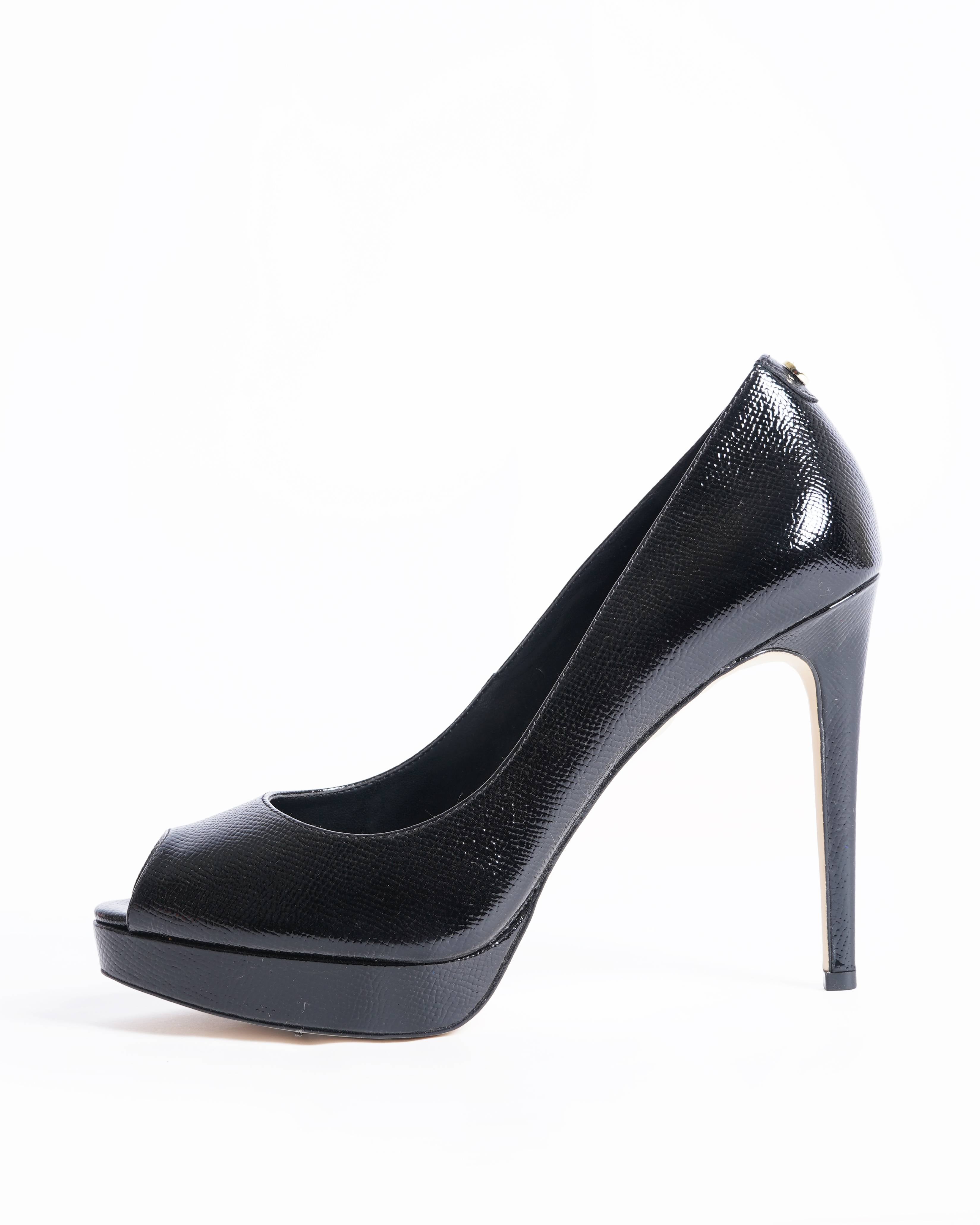 New Michael Kors Peep Toe Heels In Black