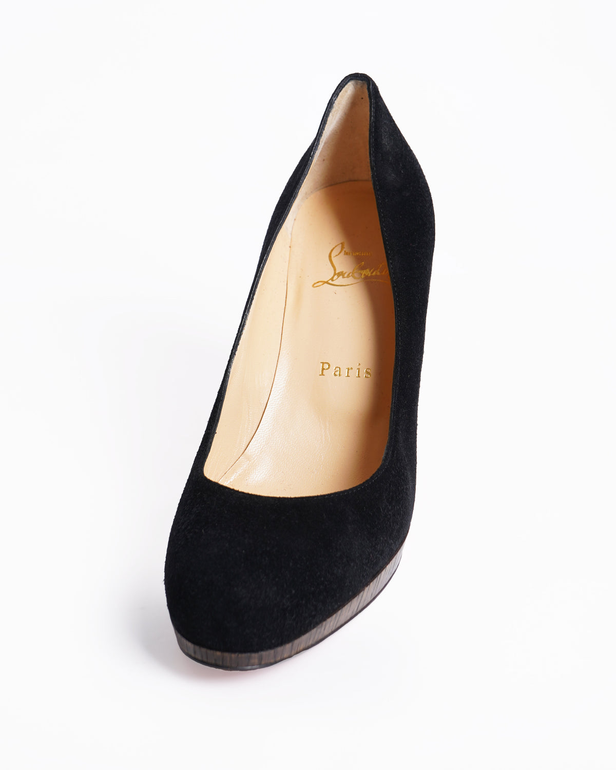 Christian Louboutin Suede Pumps In Black