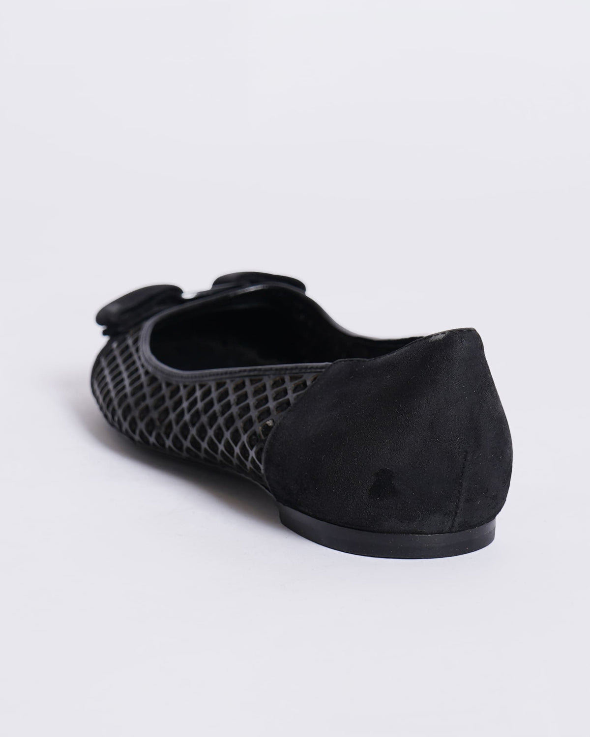 Salvatore Ferragamo Vara Black Leather Ballet Flats