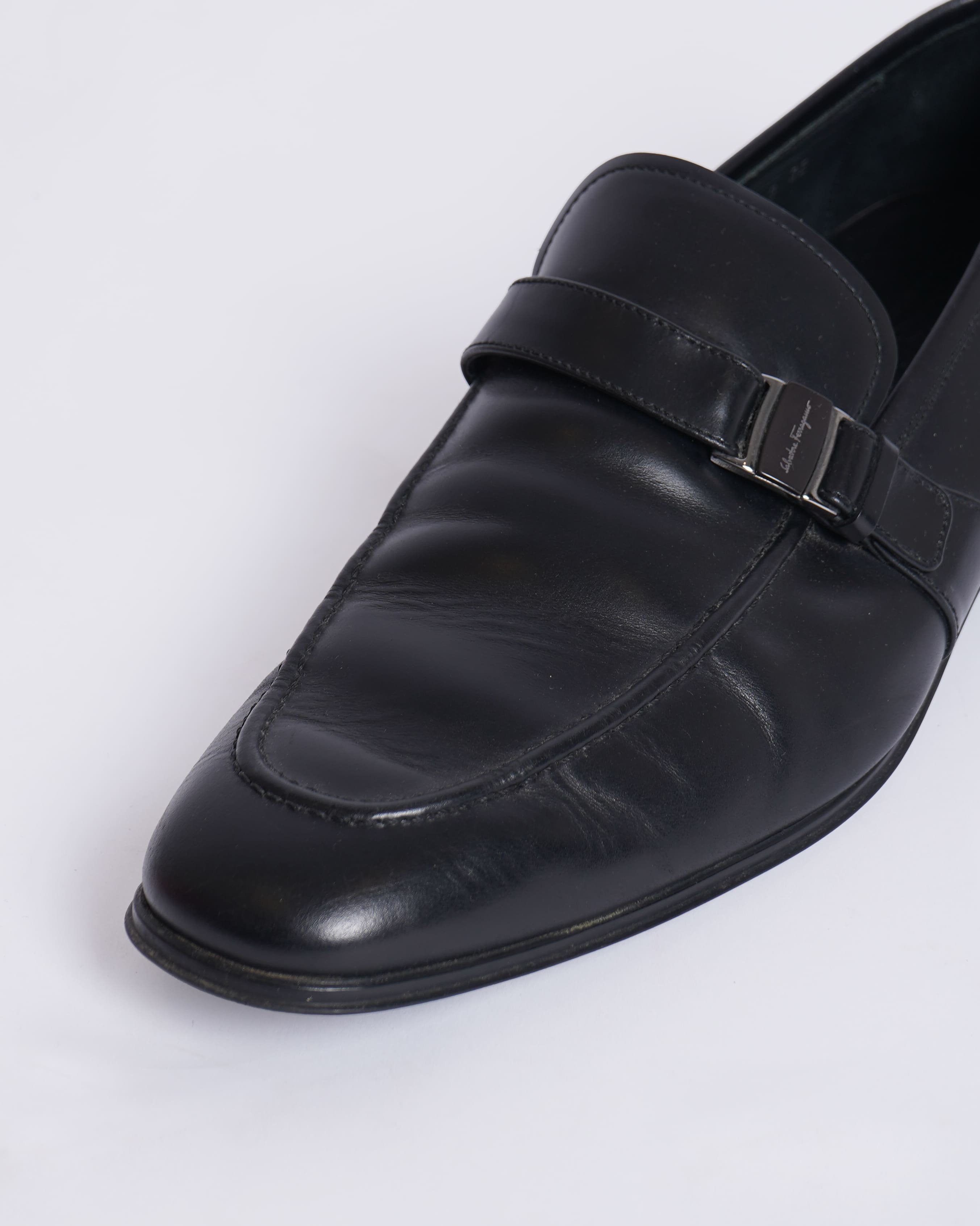 Salvatore Ferragamo Men’s Loafers in classic black leather