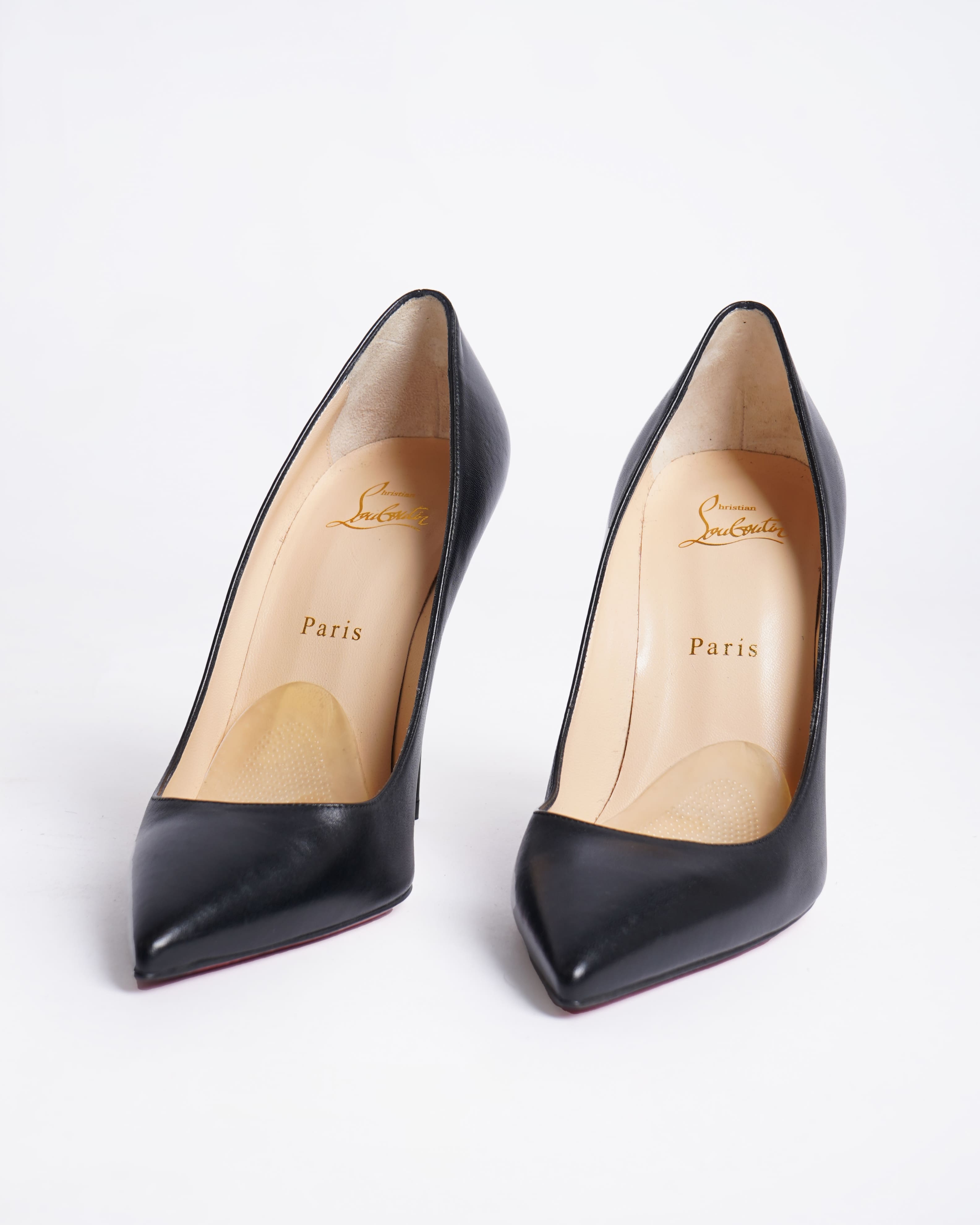 Christian Louboutin Pointy Toe Stilettos In Black