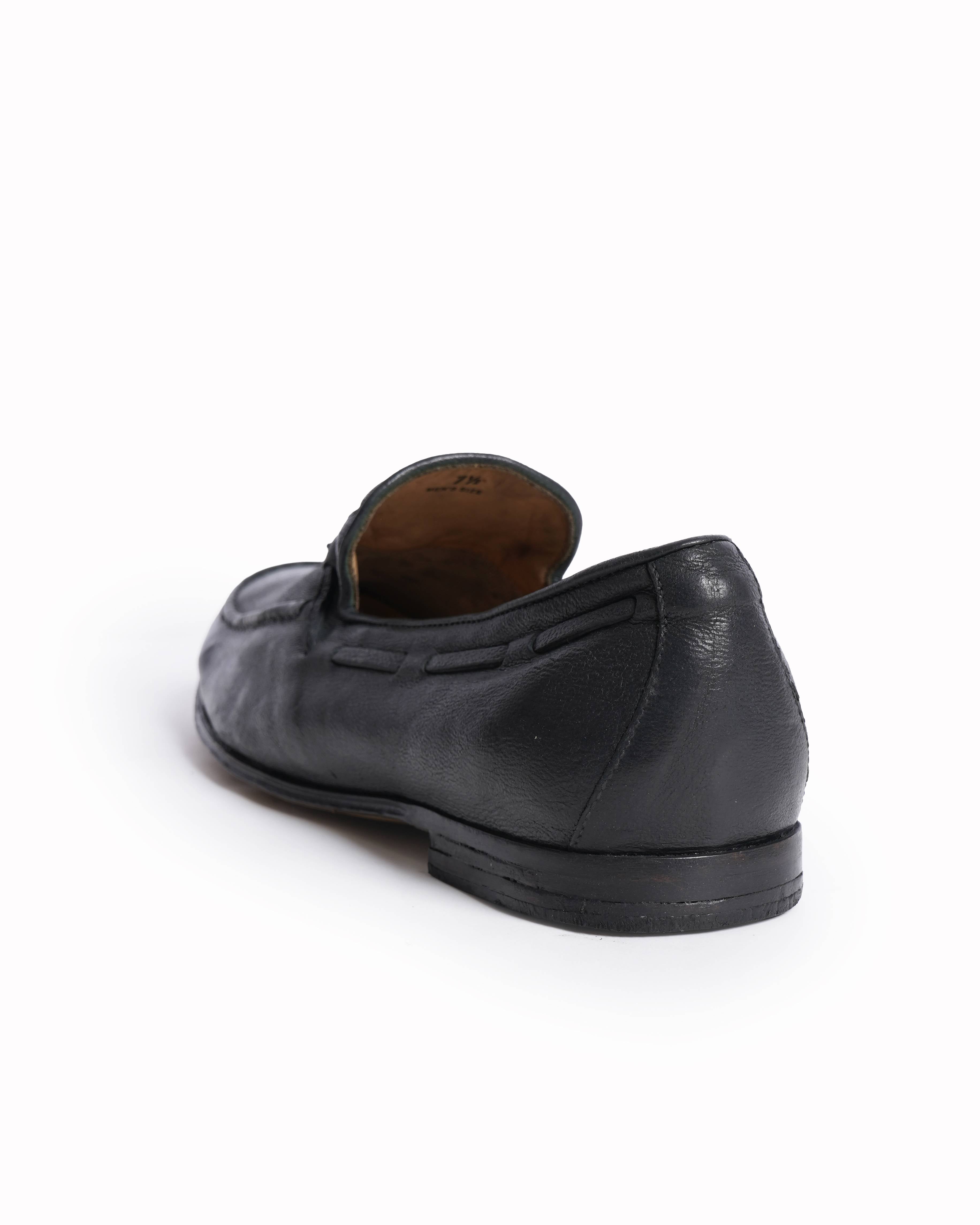 Tod's leather black loafers