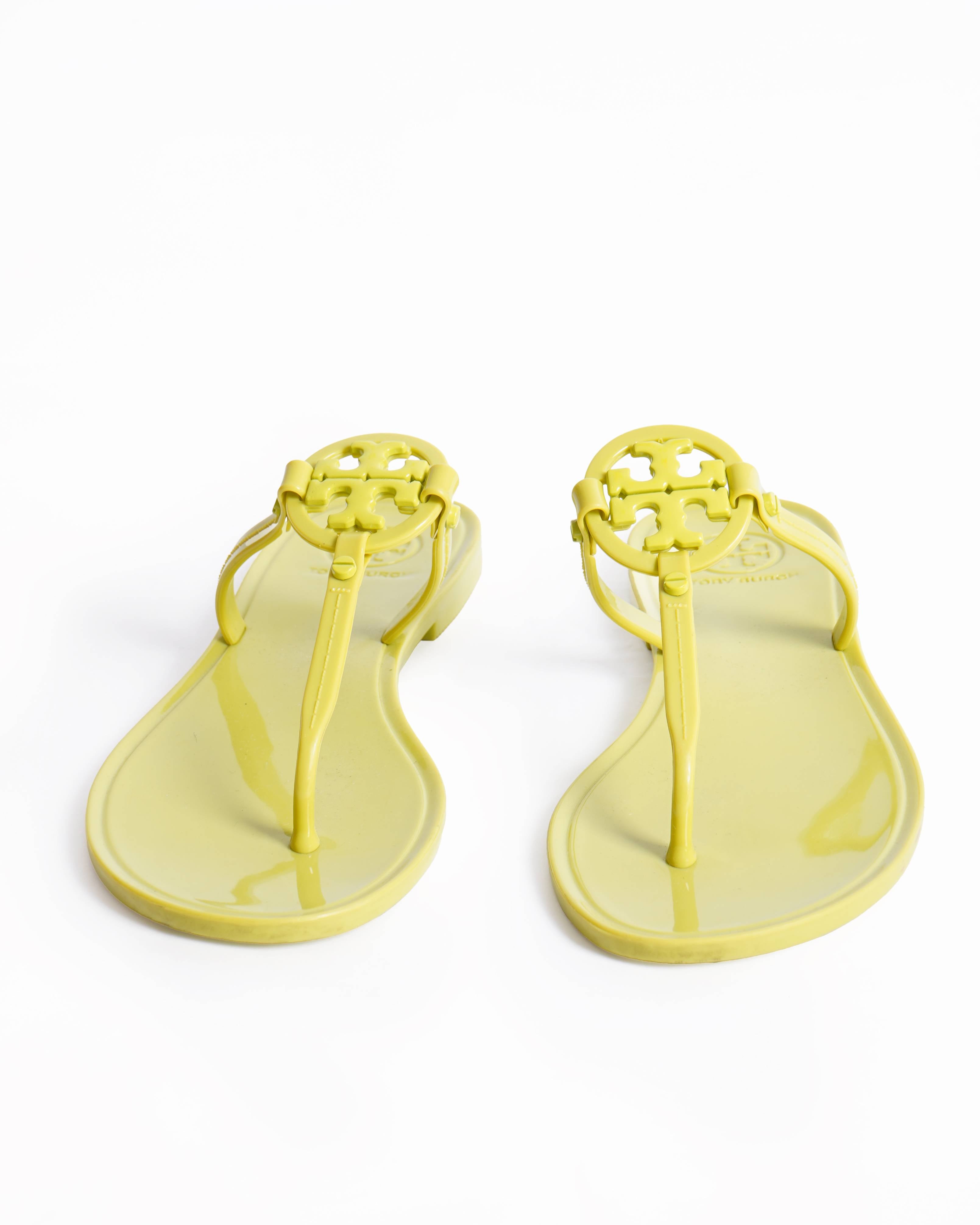 Tory burch mini miller jelly sandal in Lime Green