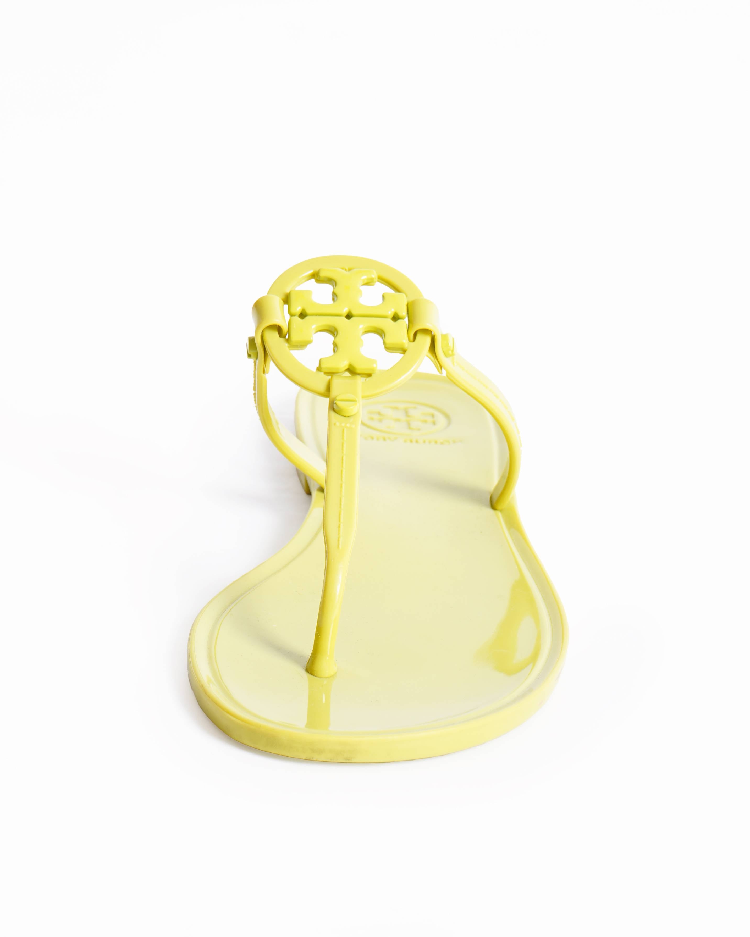 Tory burch mini miller jelly sandal in Lime Green