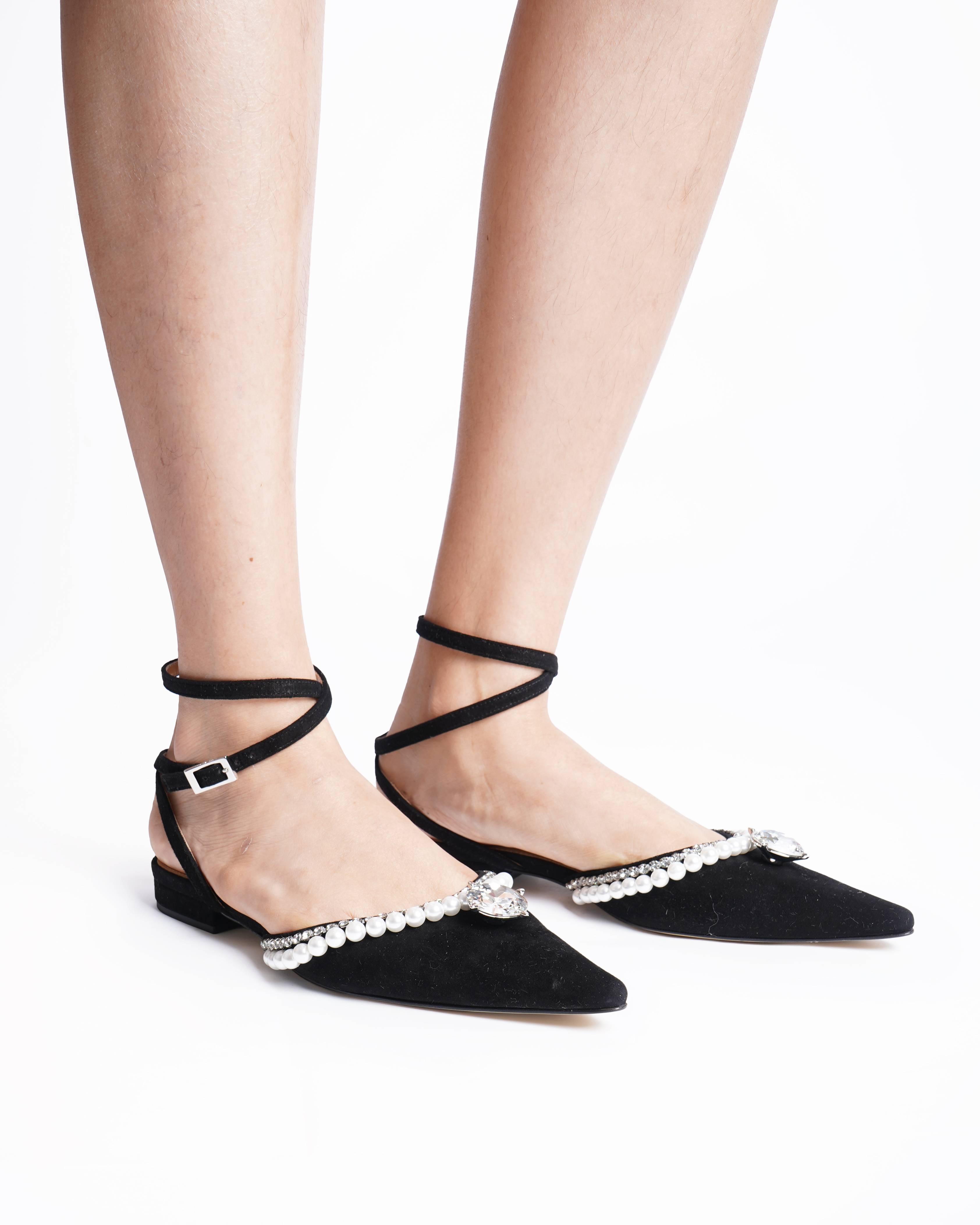New Mach & Mach Women's Diamond of Elizabeth suede flats