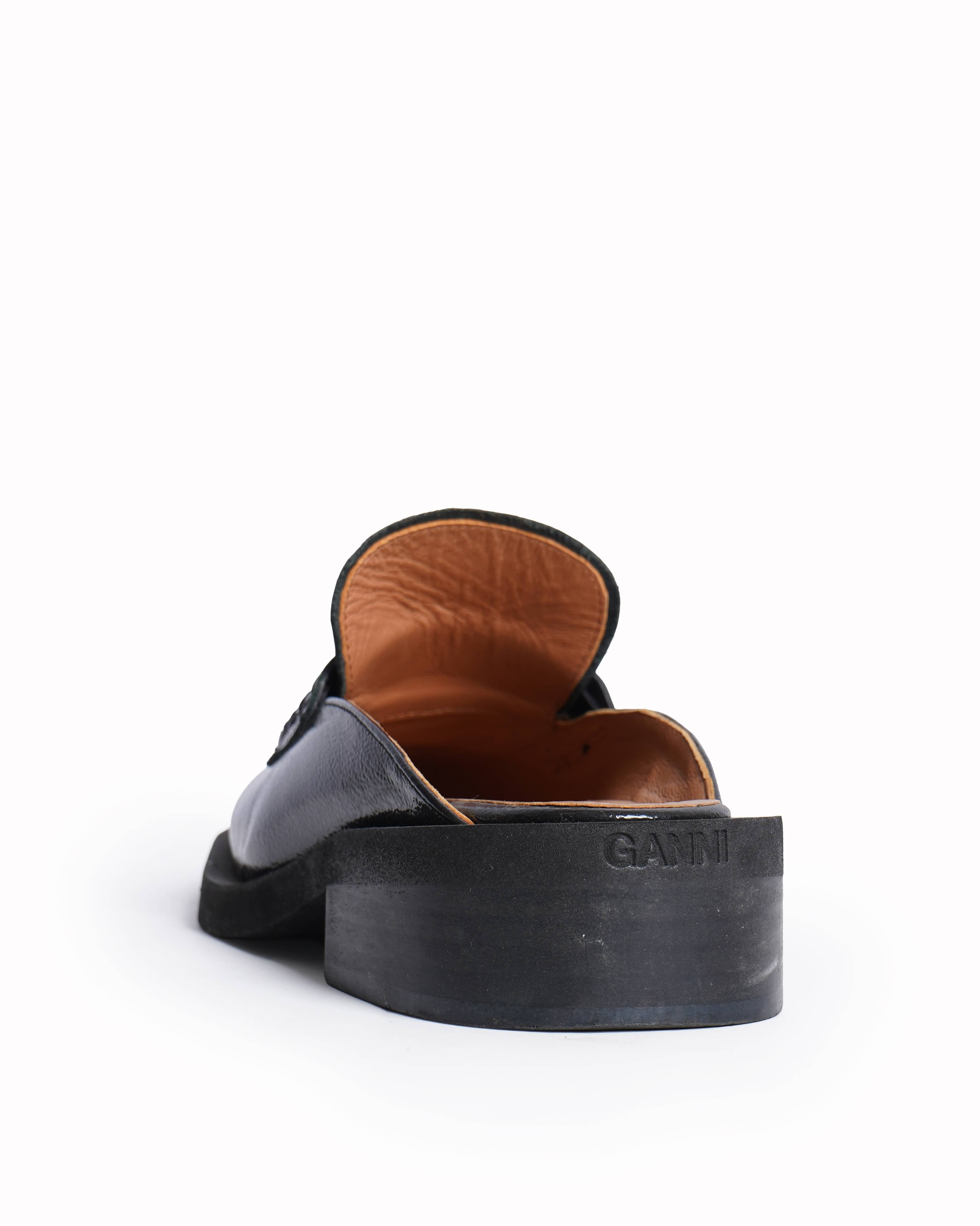 Ganni Black leather Mules