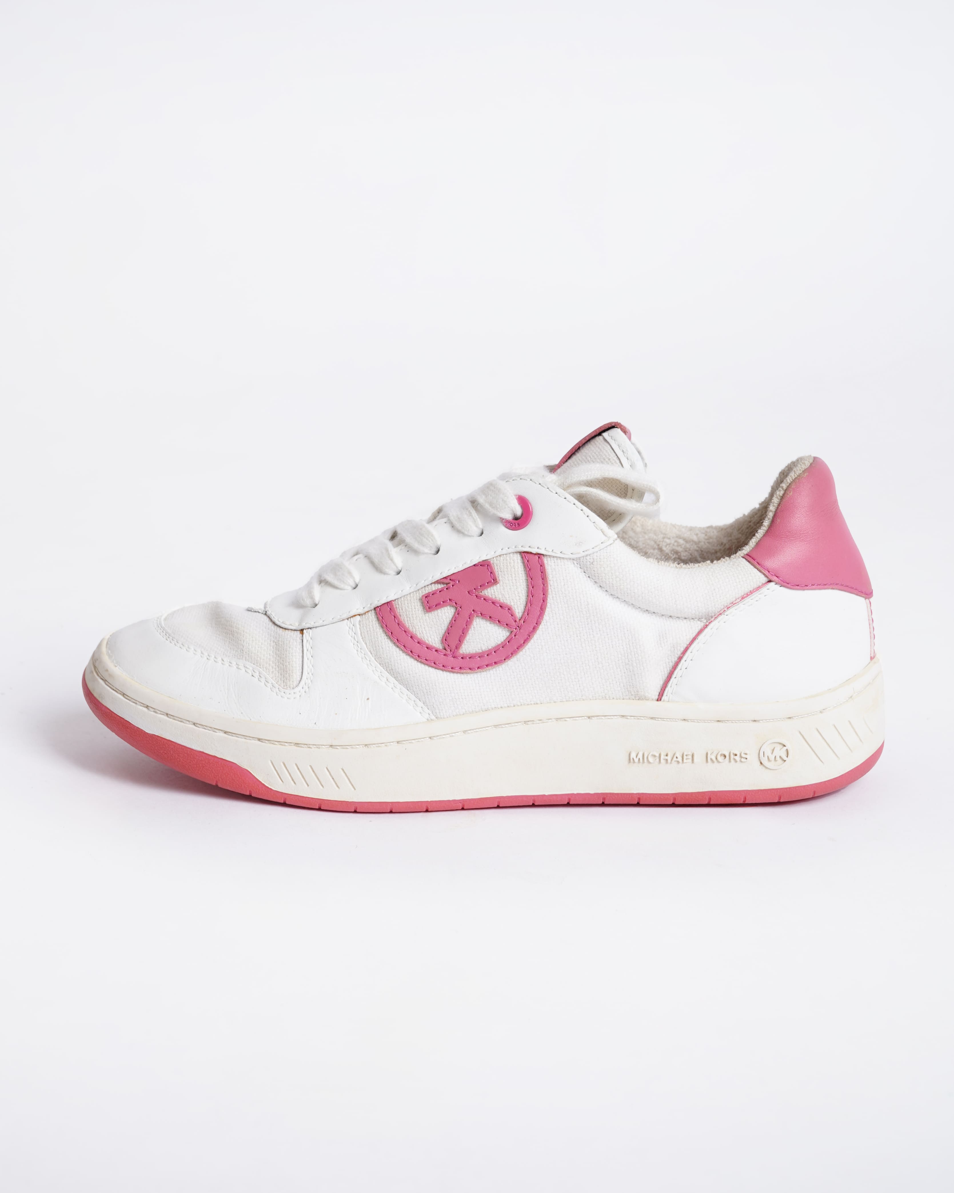 Michael kors white lace up sneakers