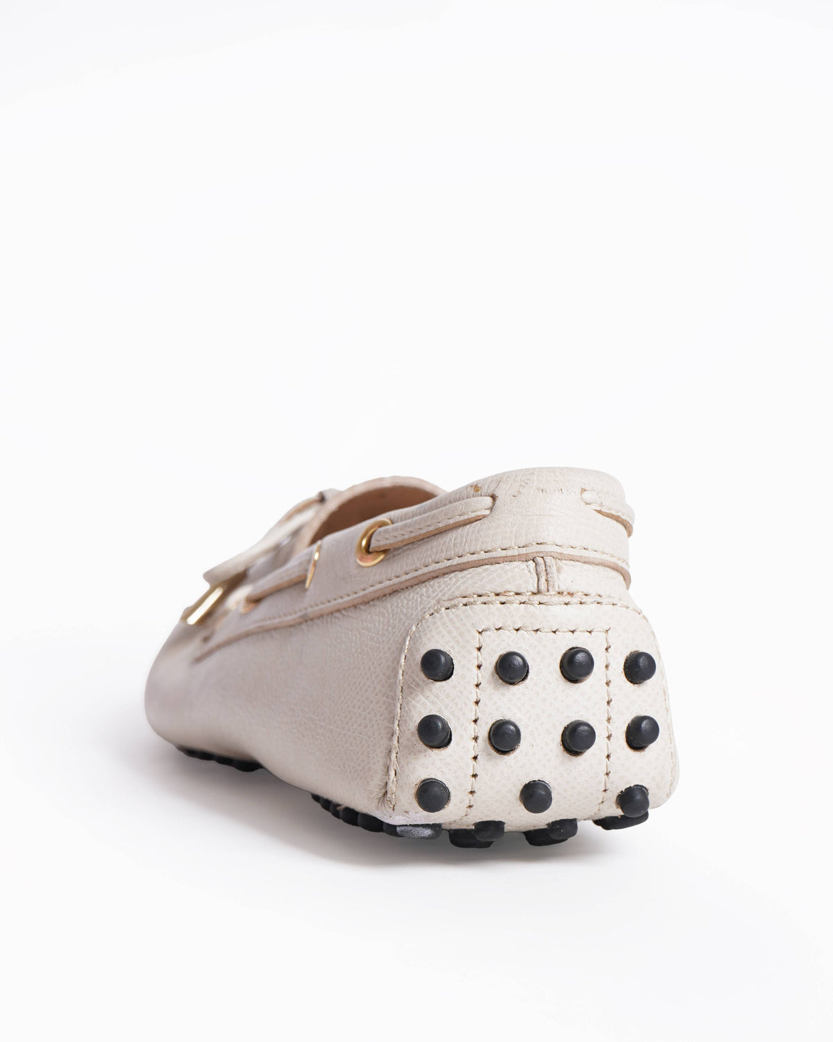 Tod's Off-White Gommino Driving Loafers