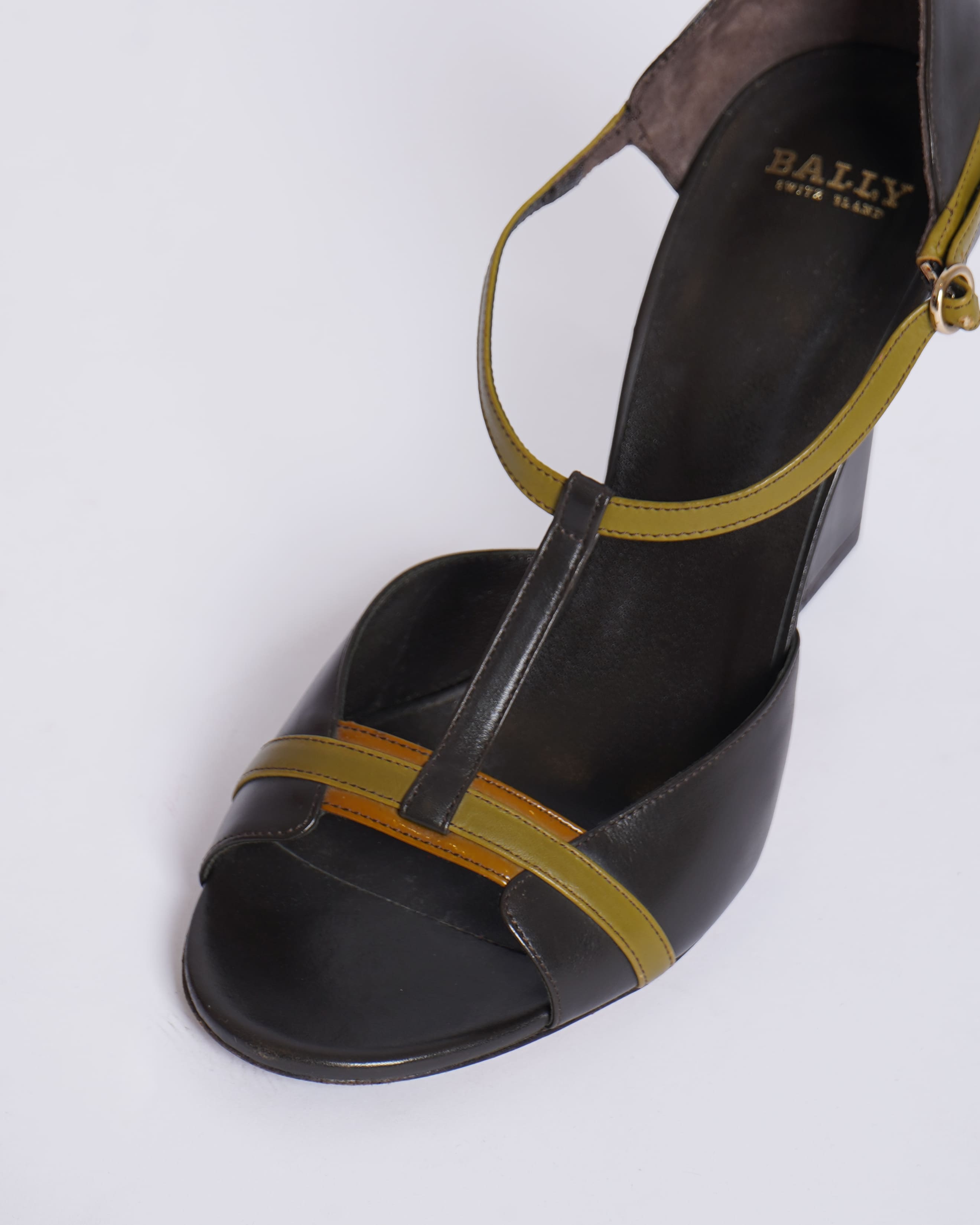 Bally heels in Black & Olive