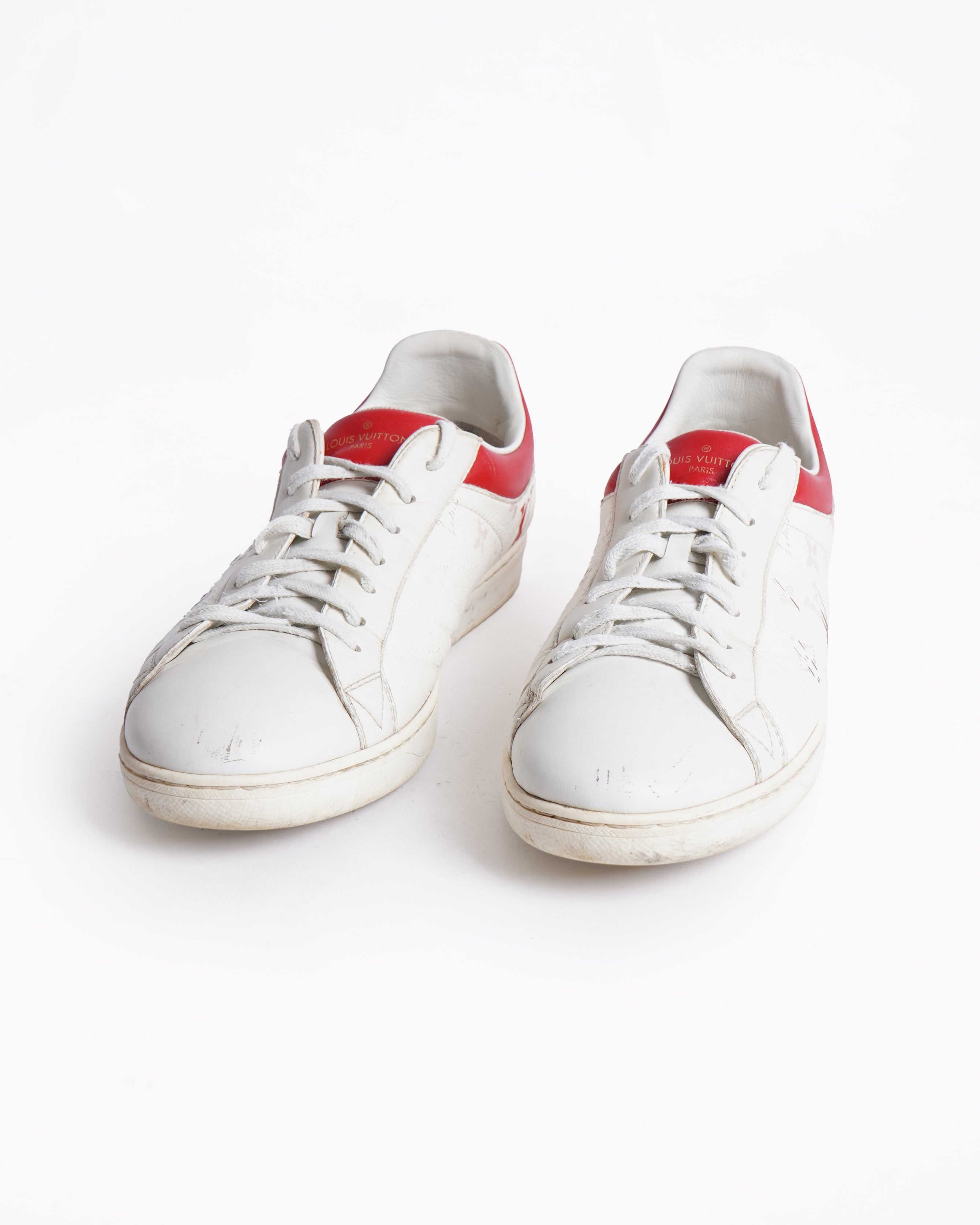 Louis Vuitton red monogram luxembourg sneakers