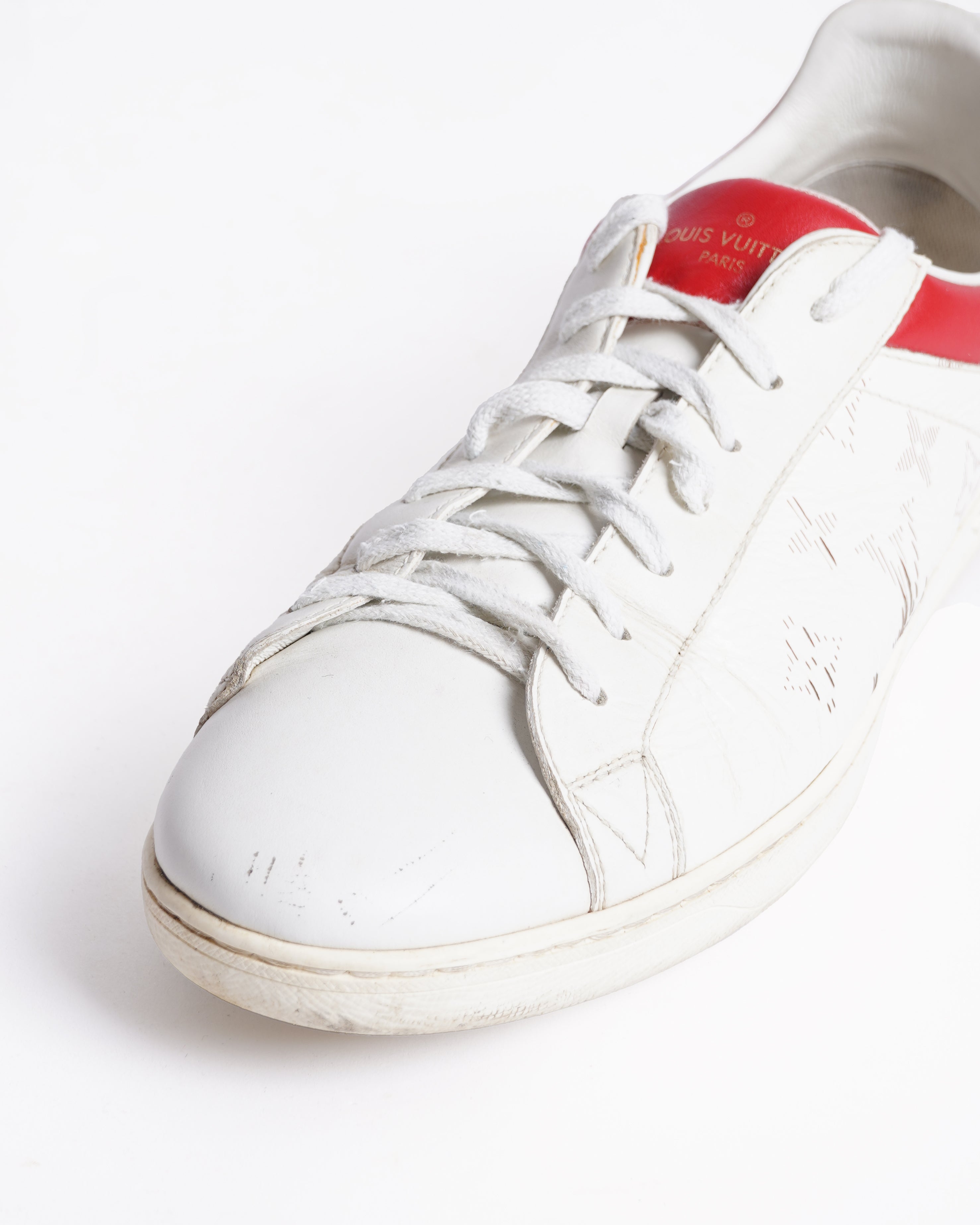 Louis Vuitton red monogram luxembourg sneakers