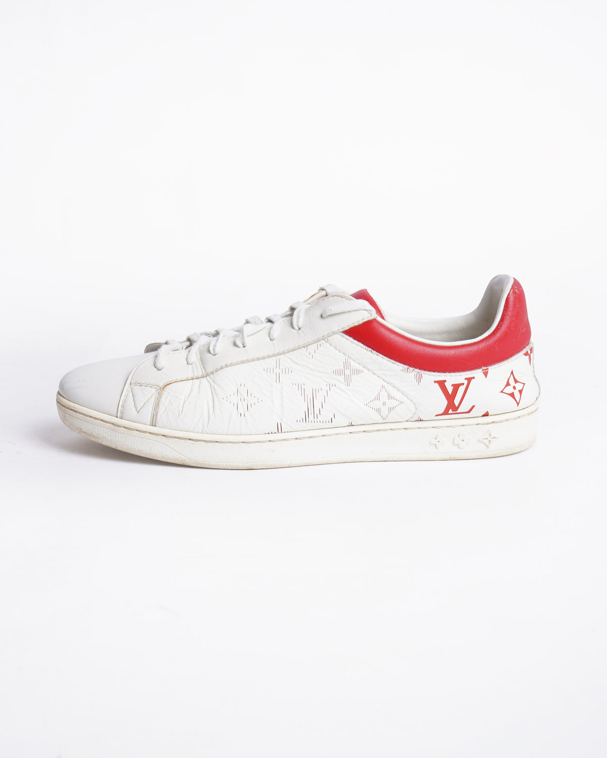 Louis Vuitton red monogram luxembourg sneakers