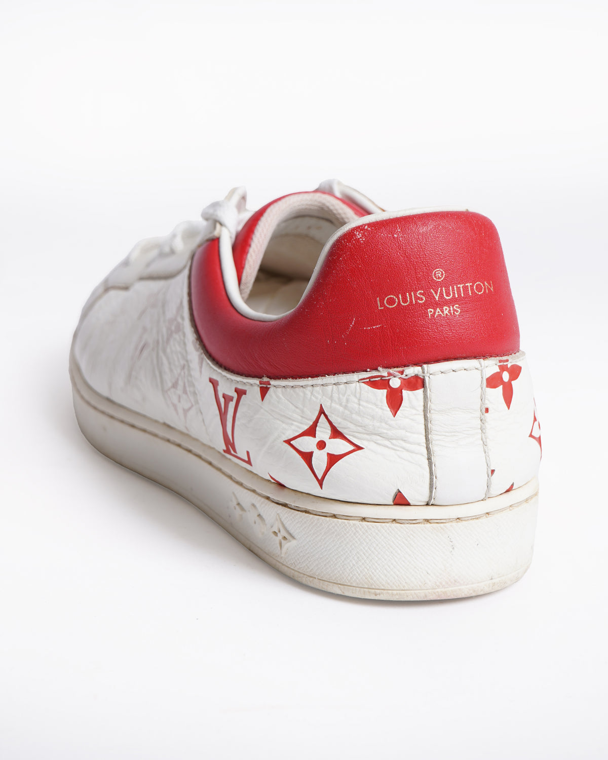 Louis Vuitton red monogram luxembourg sneakers
