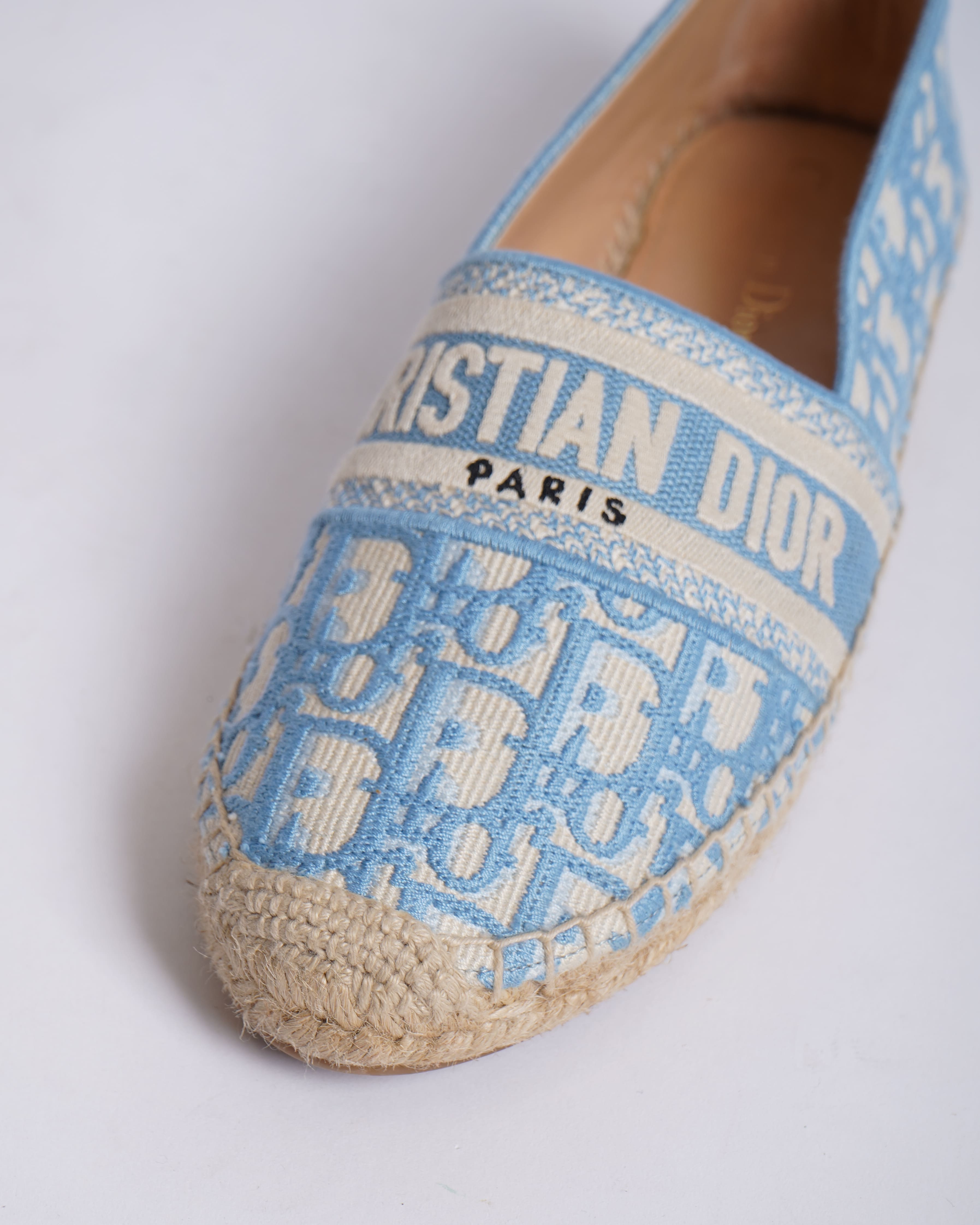 Christian Dior Women's Dioriviera Granville Espadrille In Embroidered Cotton
