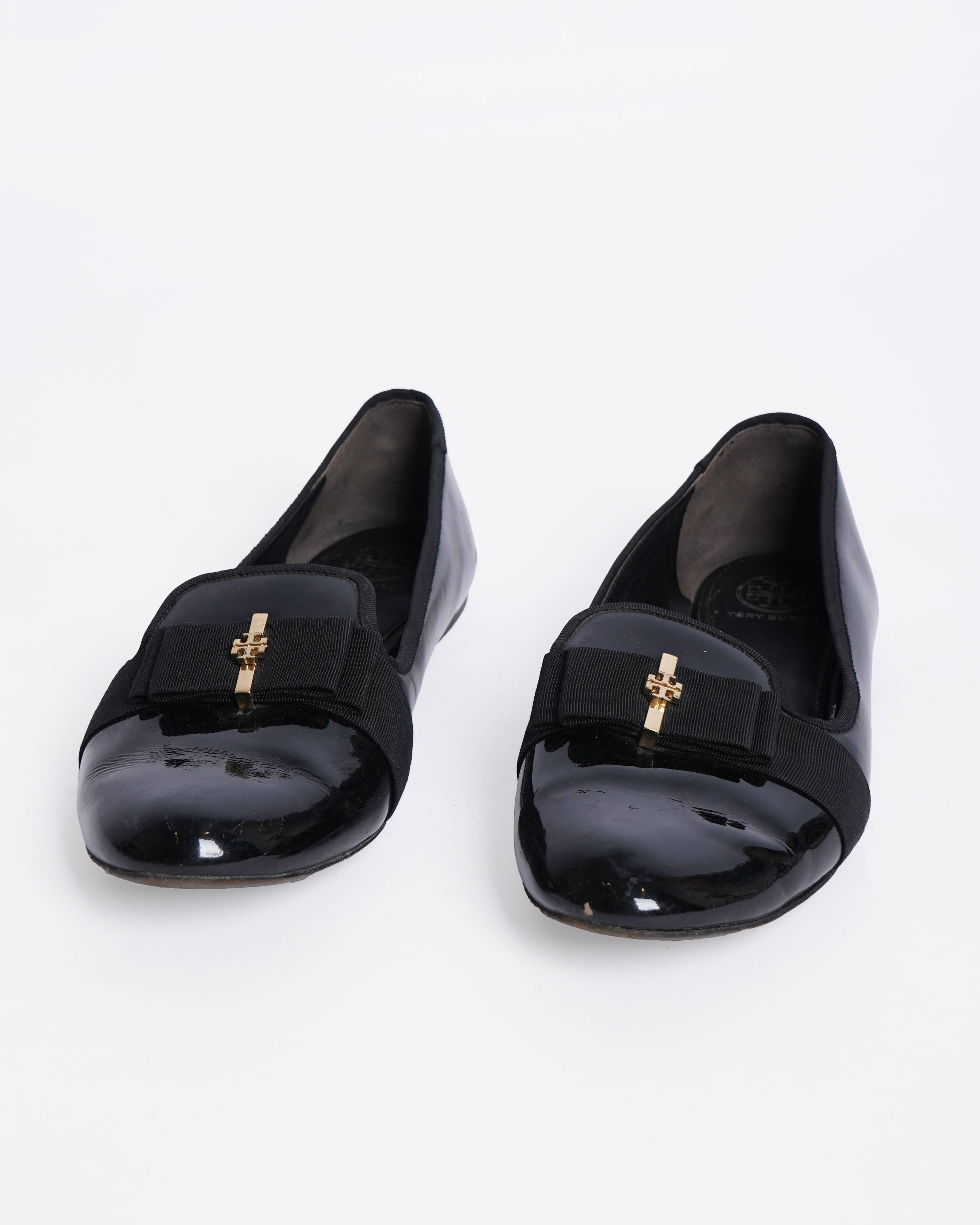 Tory Burch Black Flats