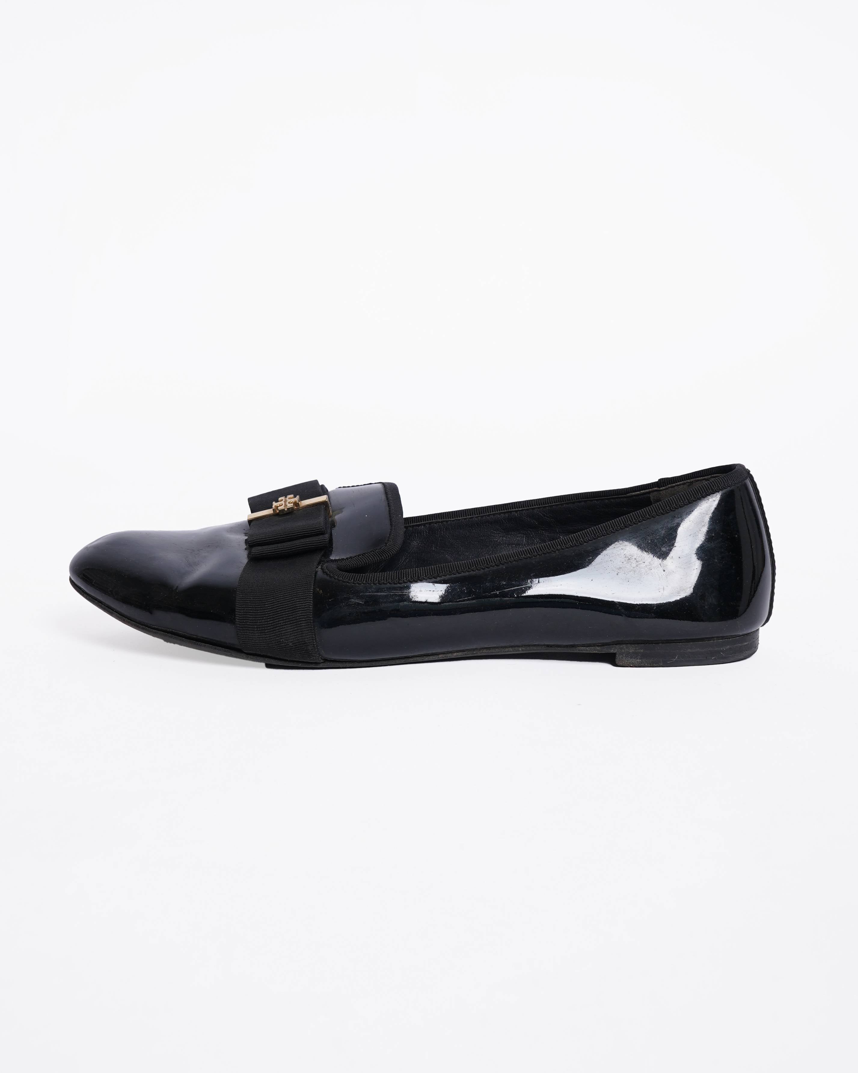 Tory Burch Black Flats