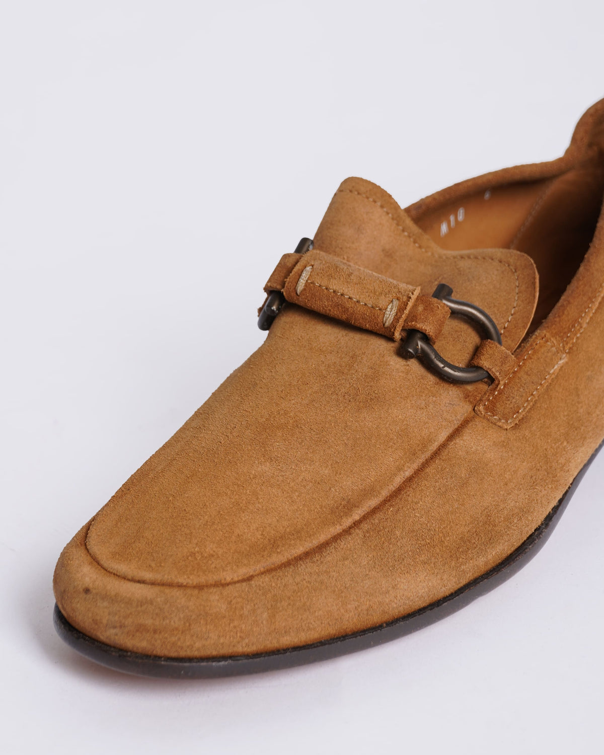 Salvatore Ferragamo Men's Suede Loafers in Light Tan