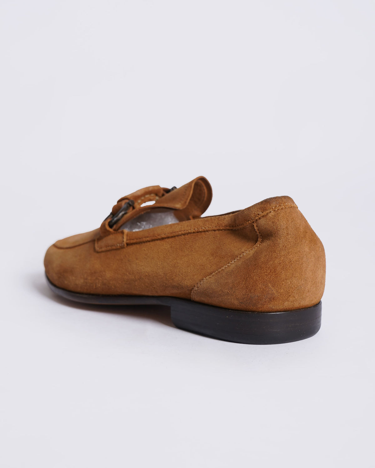 Salvatore Ferragamo Men's Suede Loafers in Light Tan