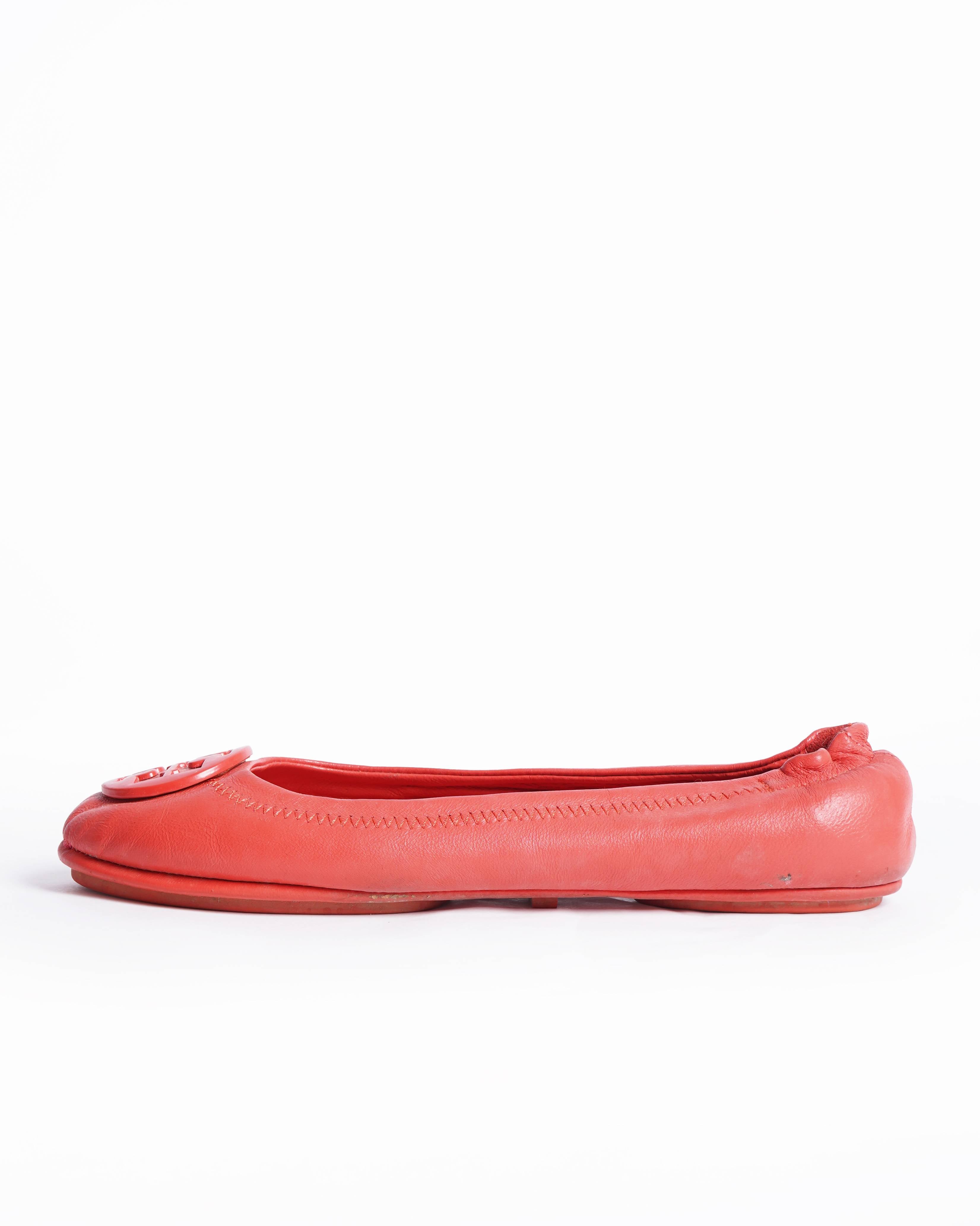 Tory burch orange ballet flats
