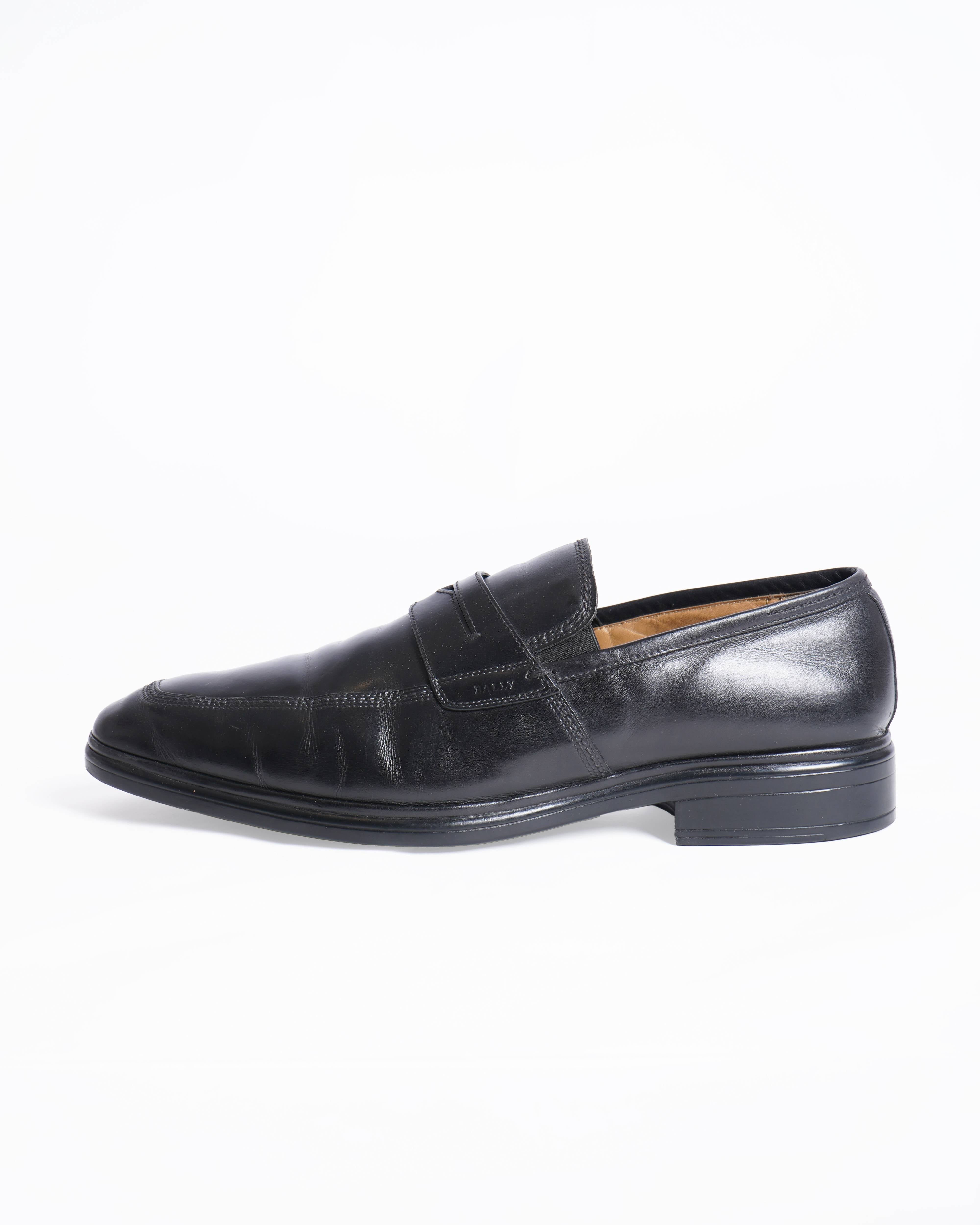 Bally Black Leather Loafers