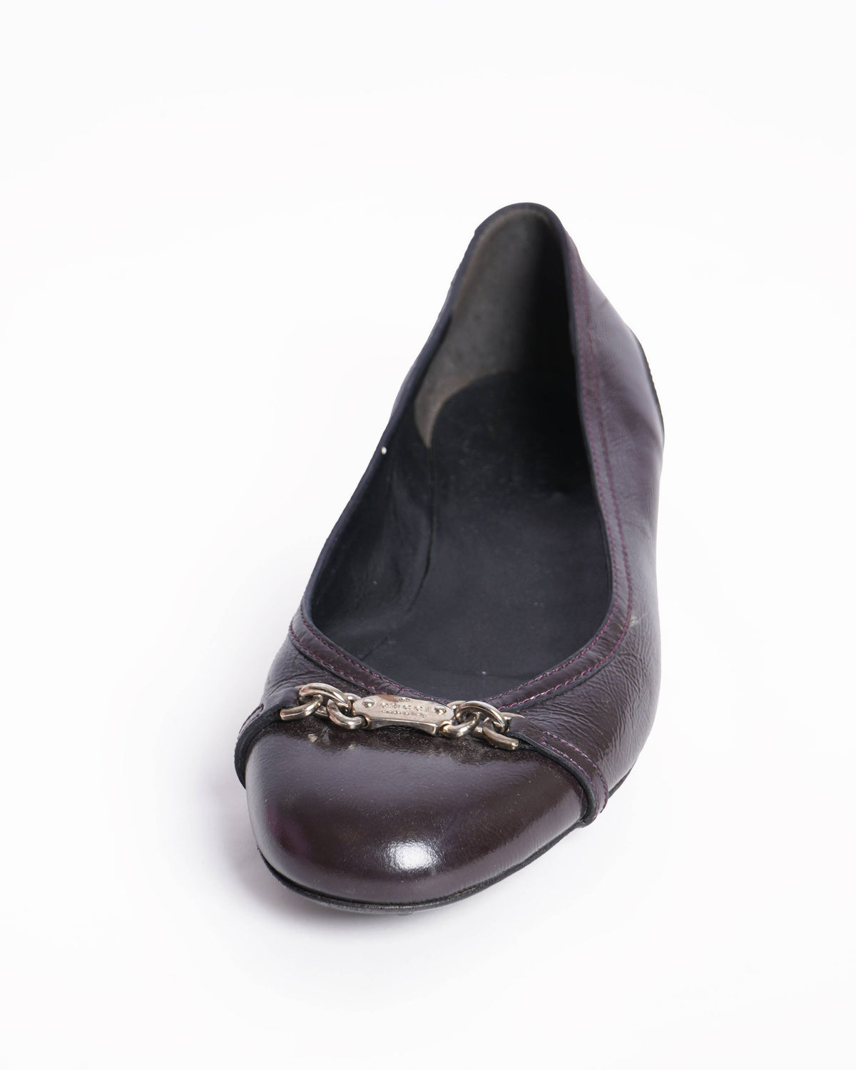 Gucci brown leather ballet flats