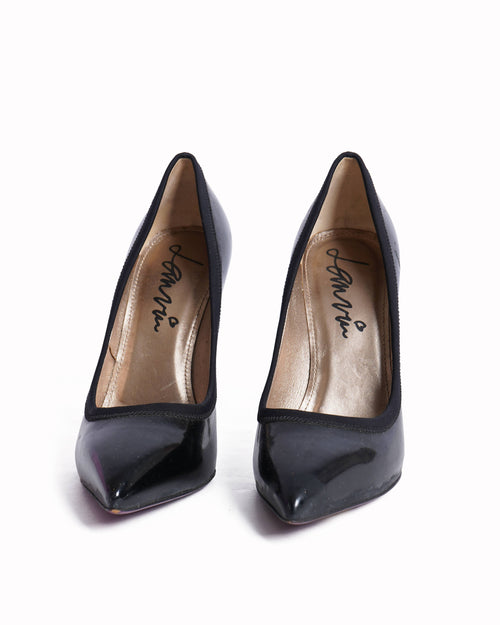 Lanvin Patent Leather Pumps In Black