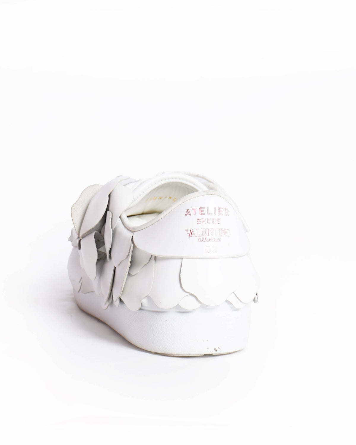 Valentino garavani atelier leather rose floral sneakers