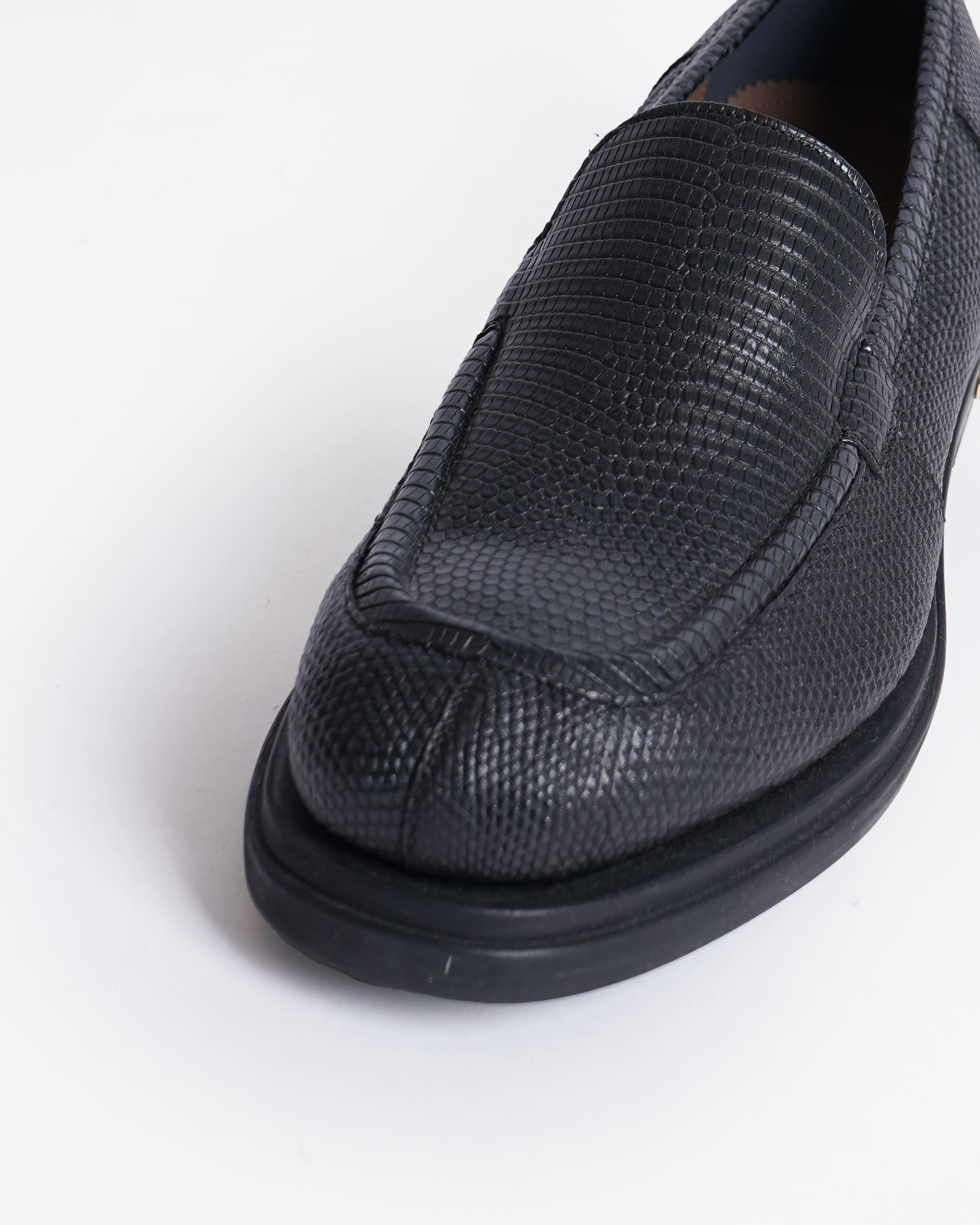 New Salvatore Ferragamo Exotic Lizard Skin Men's Loafers