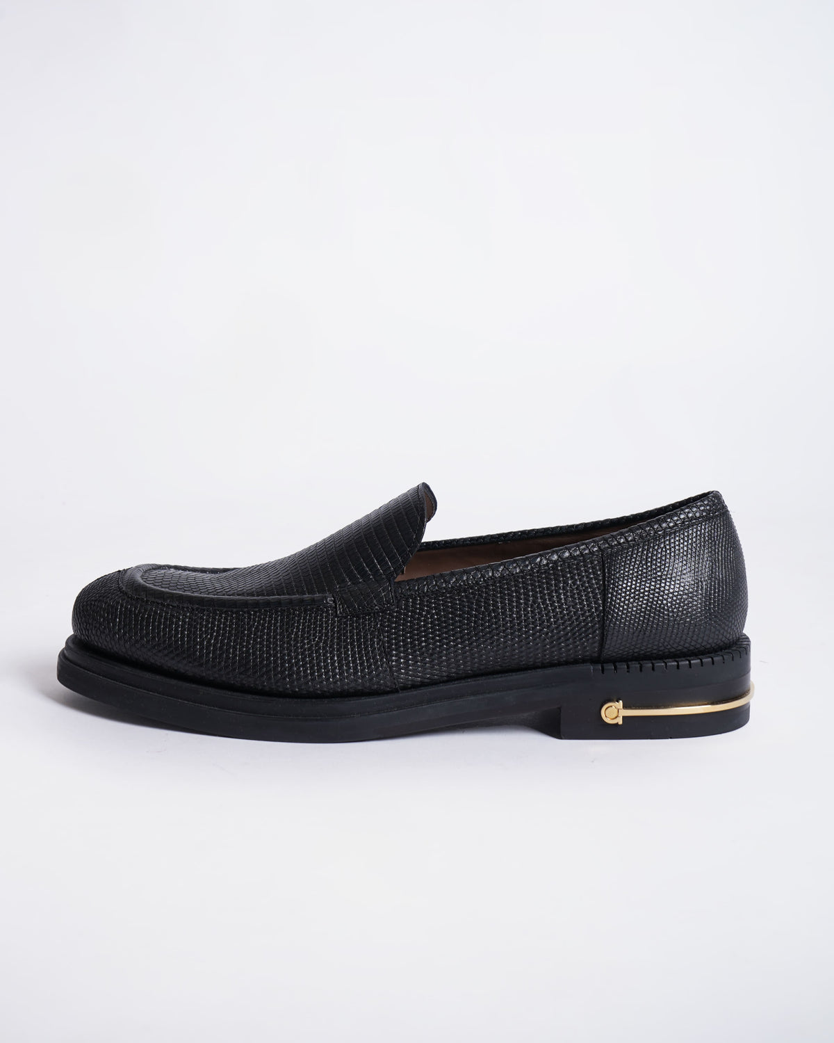 New Salvatore Ferragamo Exotic Lizard Skin Men's Loafers
