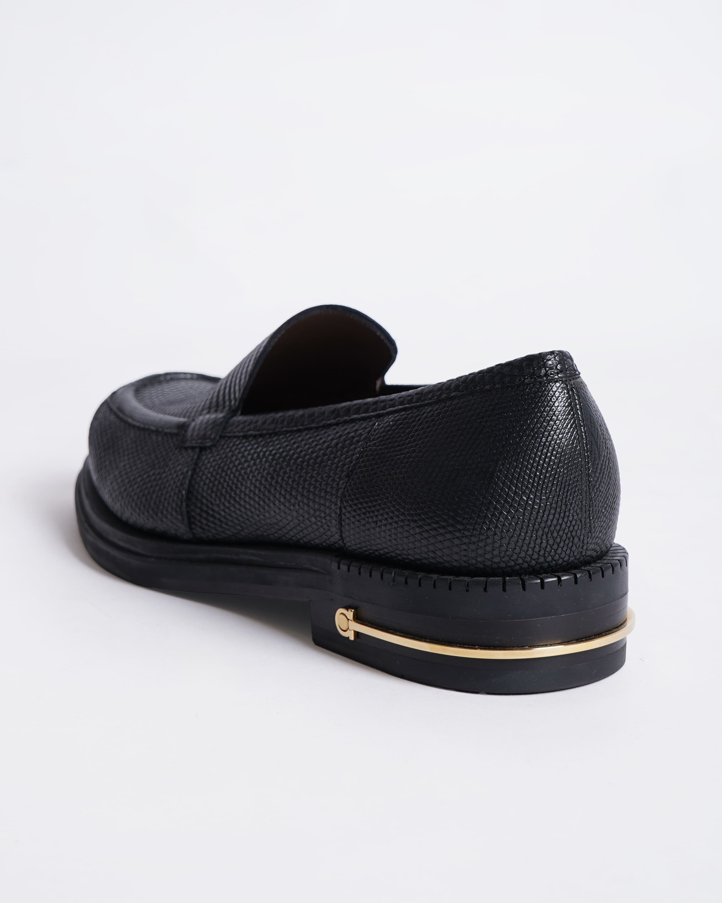 New Salvatore Ferragamo Exotic Lizard Skin Men's Loafers