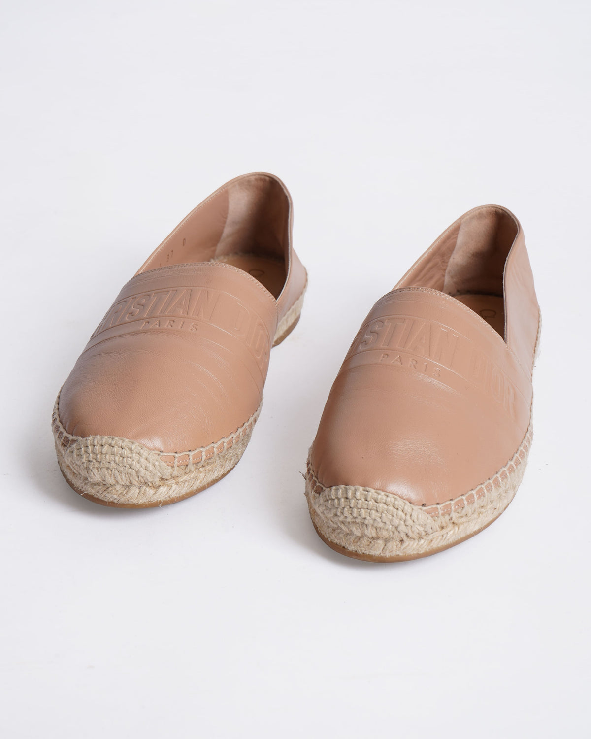 New Christian Dior BEIGE CALFSKIN ESPADRILLES