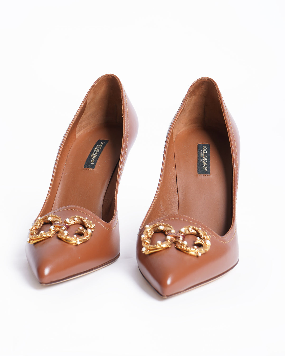 Dolce and gabbana amore brown pumps