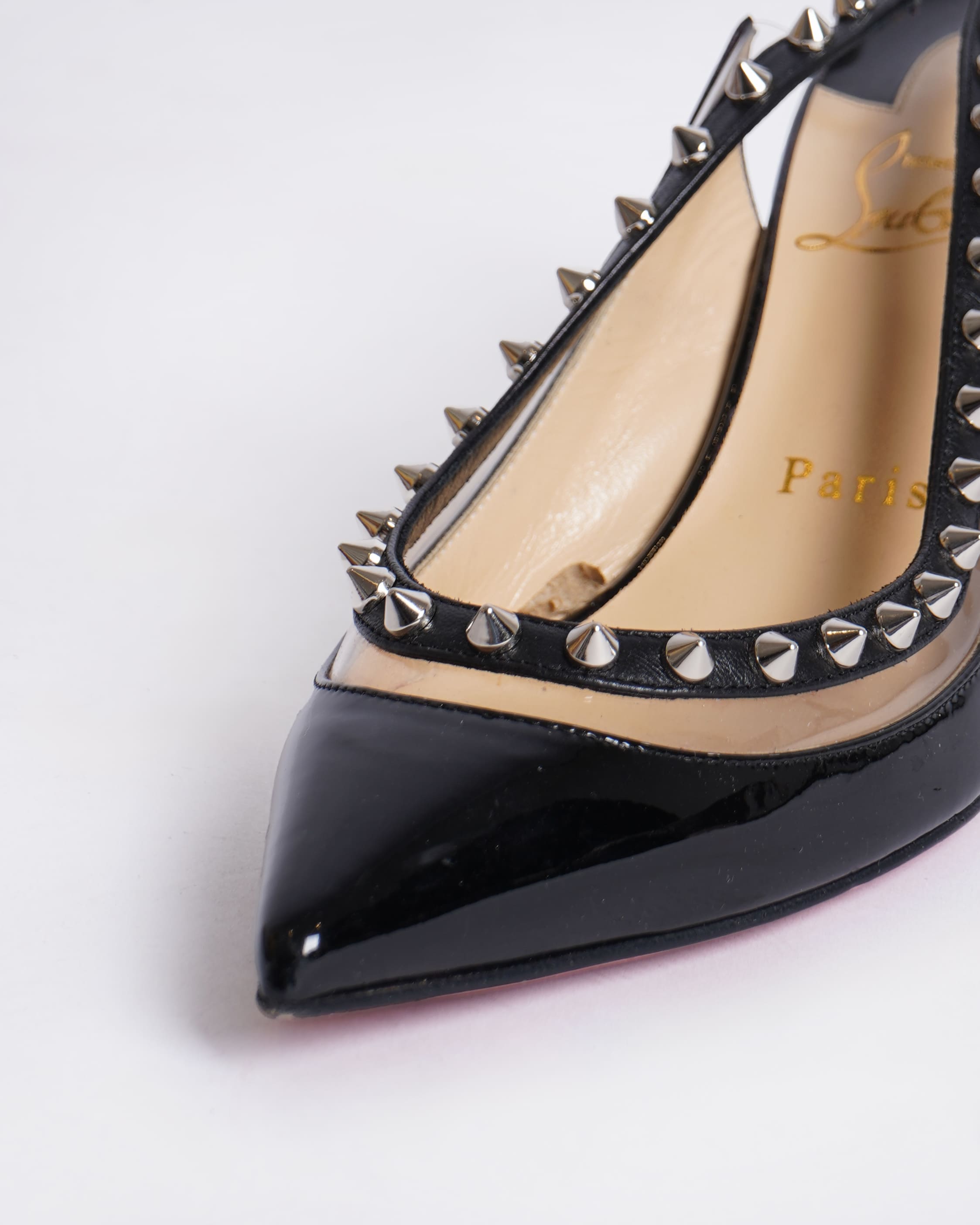 Christian Louboutin Black Heels In Spikes