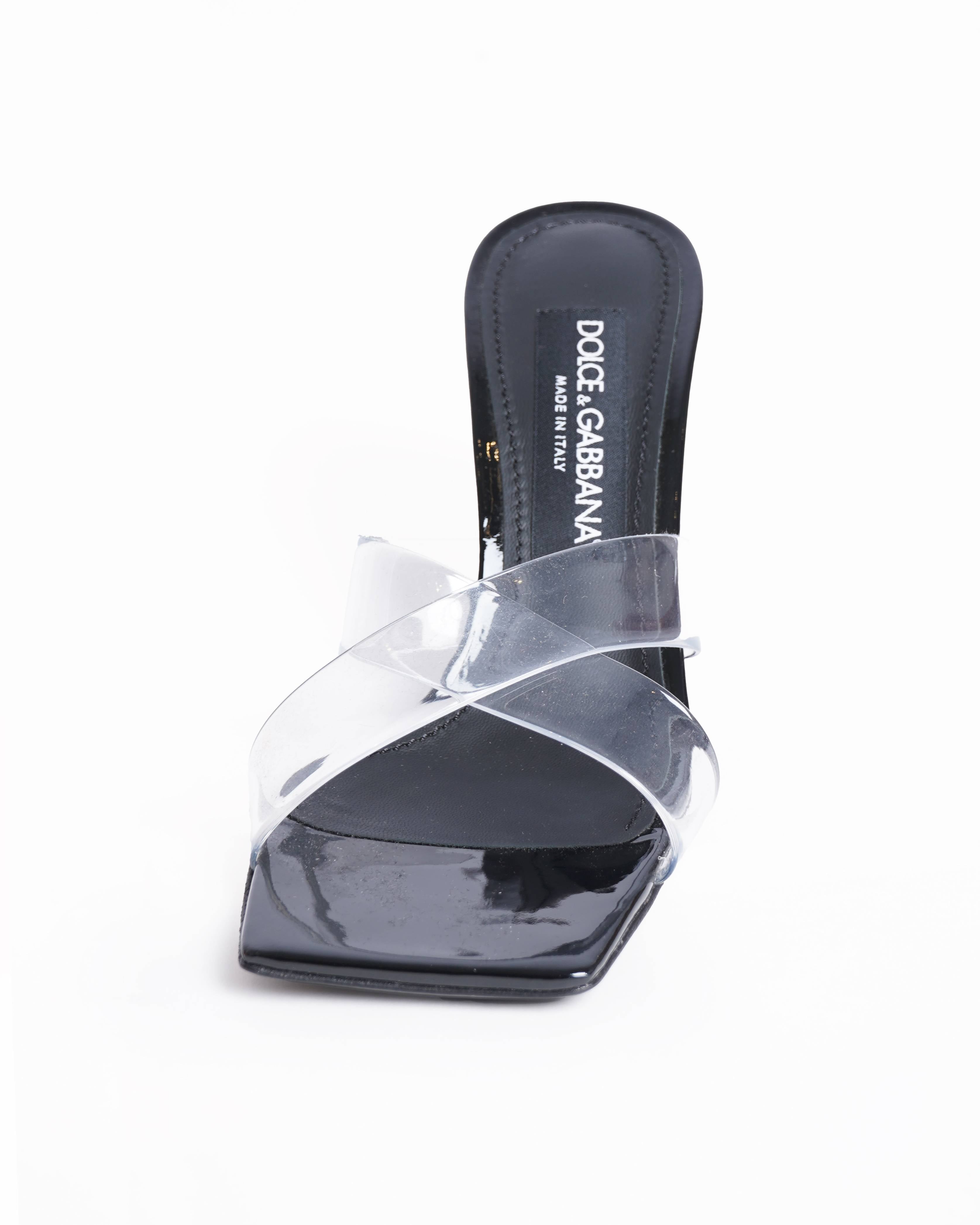 New Dolce & Gabbana PVC mules with DG pop heel