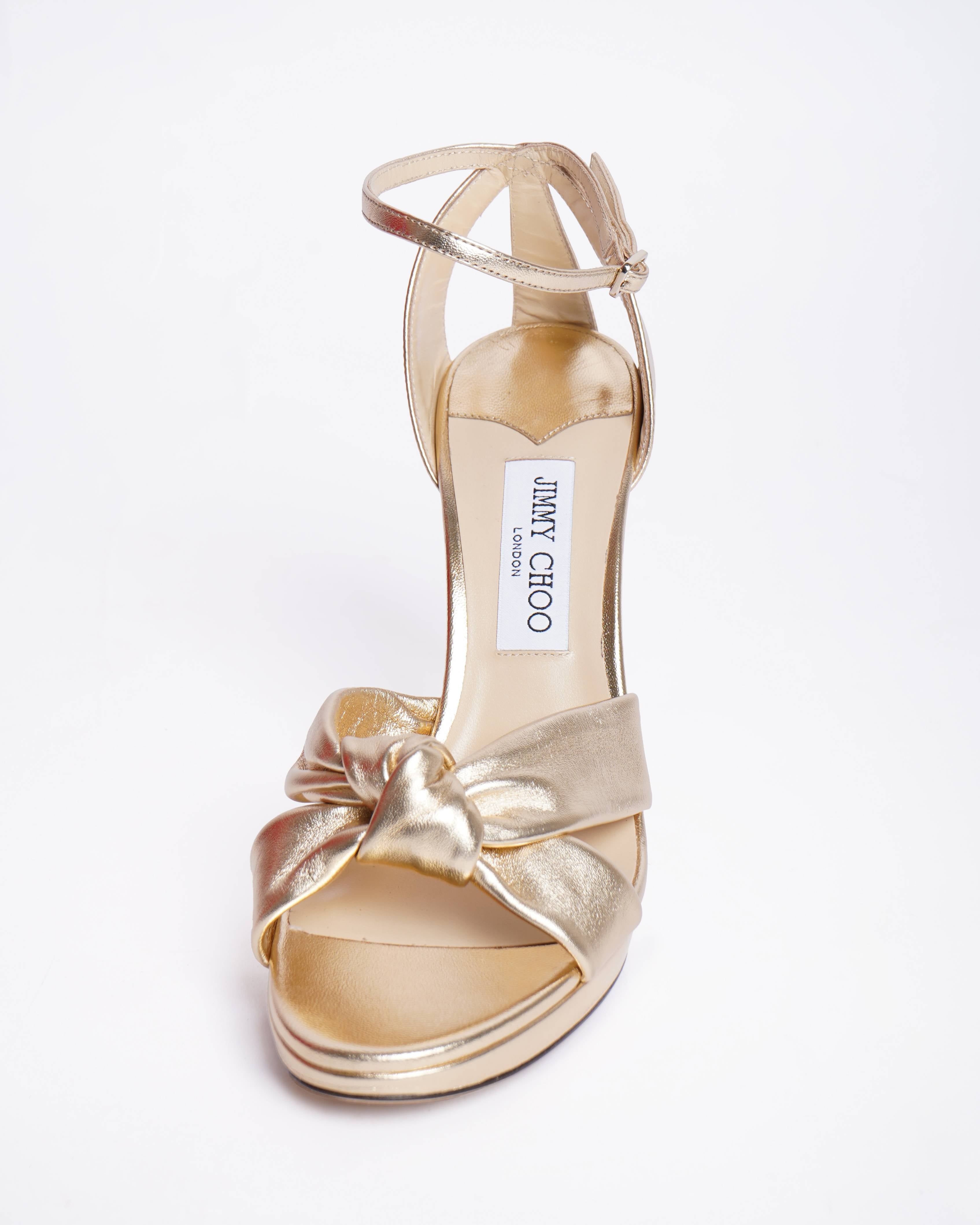 Jimmy choo rosie knotted ankle strap heels